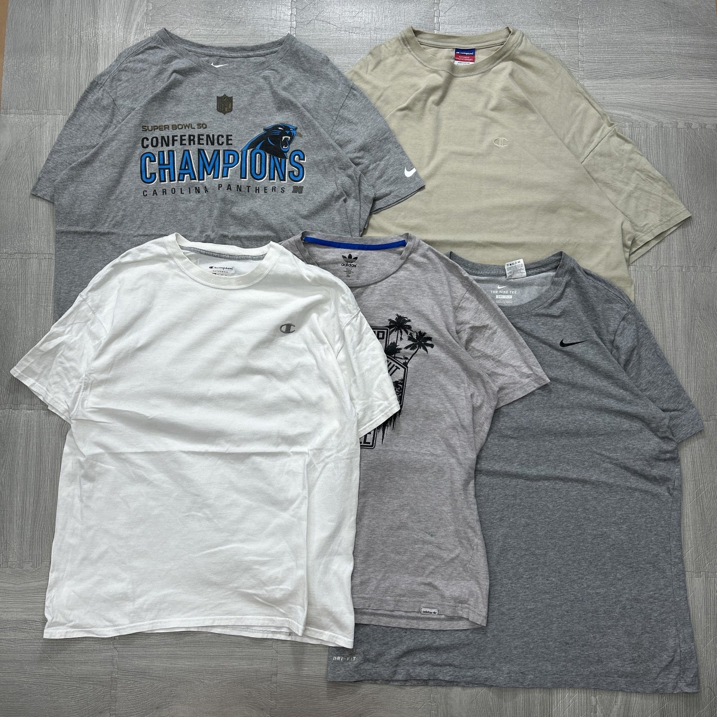 古着卸 現物まとめ売り 洗濯済み スポーツブランドミックス 半袖Tシャツ 20枚セット(M-4XL)ナイキ、アディダス等