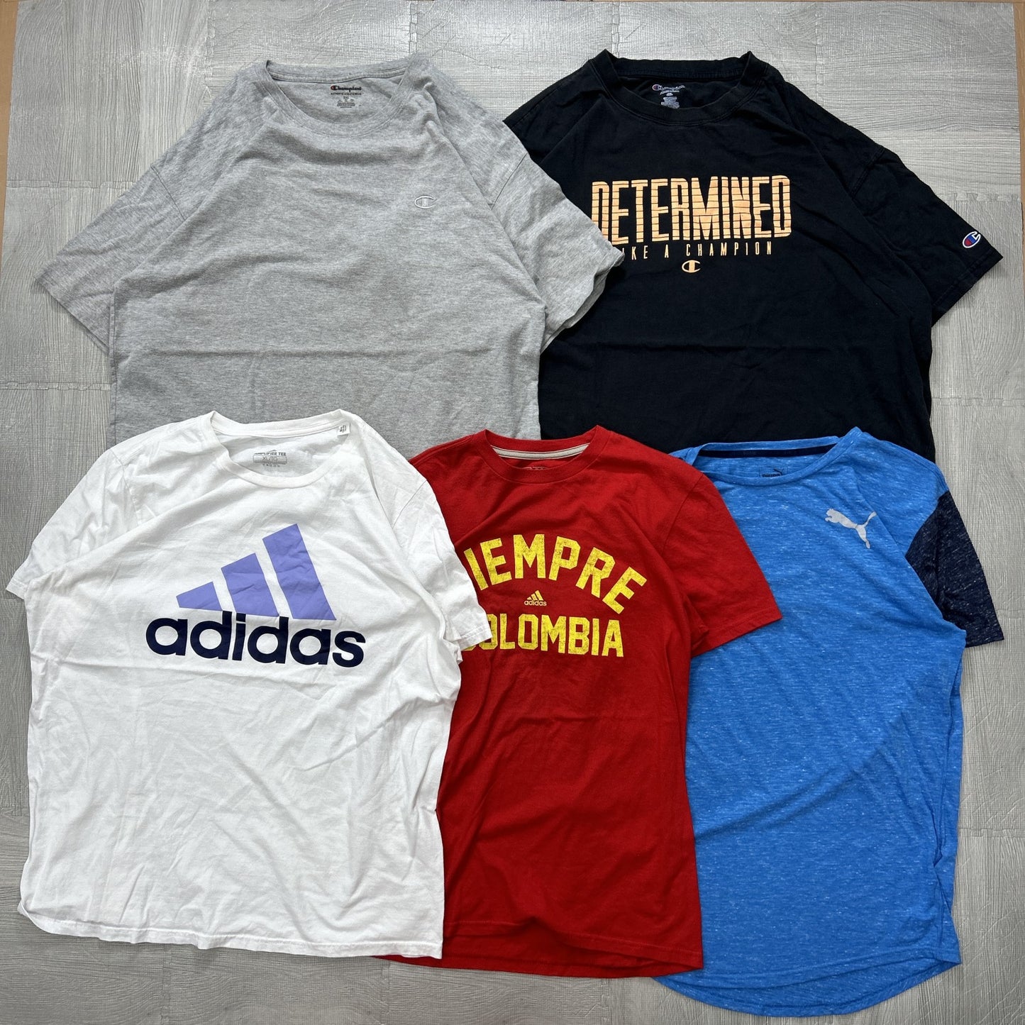 古着卸 現物まとめ売り 洗濯済み スポーツブランドミックス 半袖Tシャツ 20枚セット(M-4XL)ナイキ、アディダス等