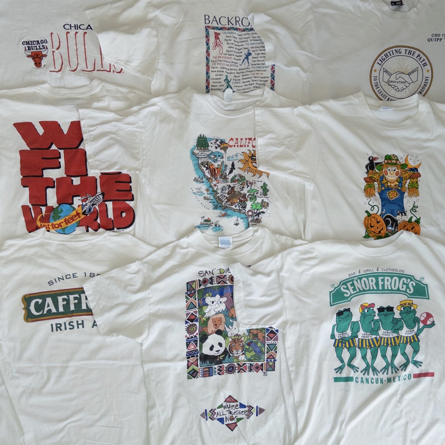 古着卸 現物まとめ売り 洗濯済み 90s USA製 ホワイト 白 半袖Tシャツ シングルステッチ 30枚セット(M-XXL)