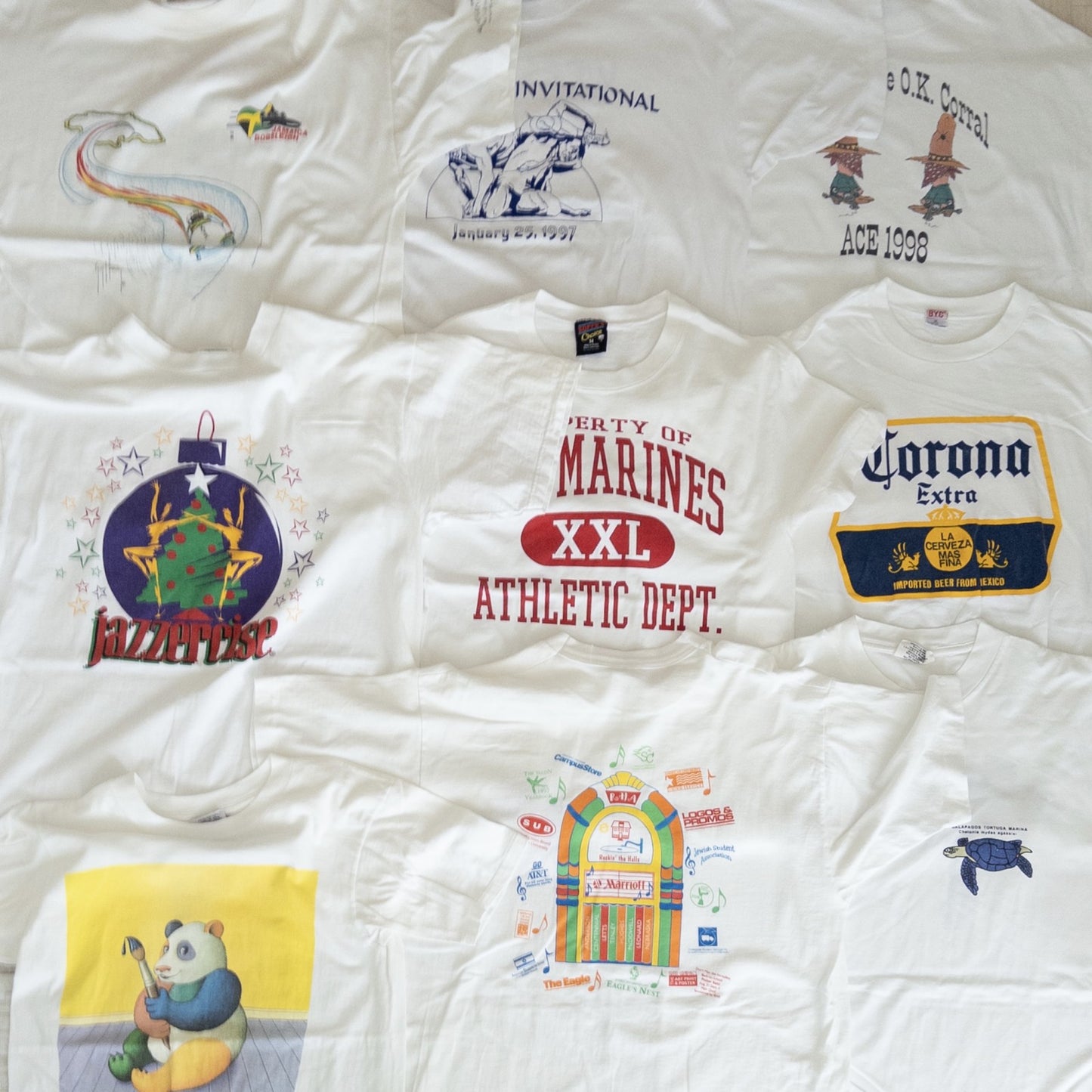 古着卸 現物まとめ売り 洗濯済み 90s USA製 ホワイト 白 半袖Tシャツ シングルステッチ 30枚セット(M-XXL)