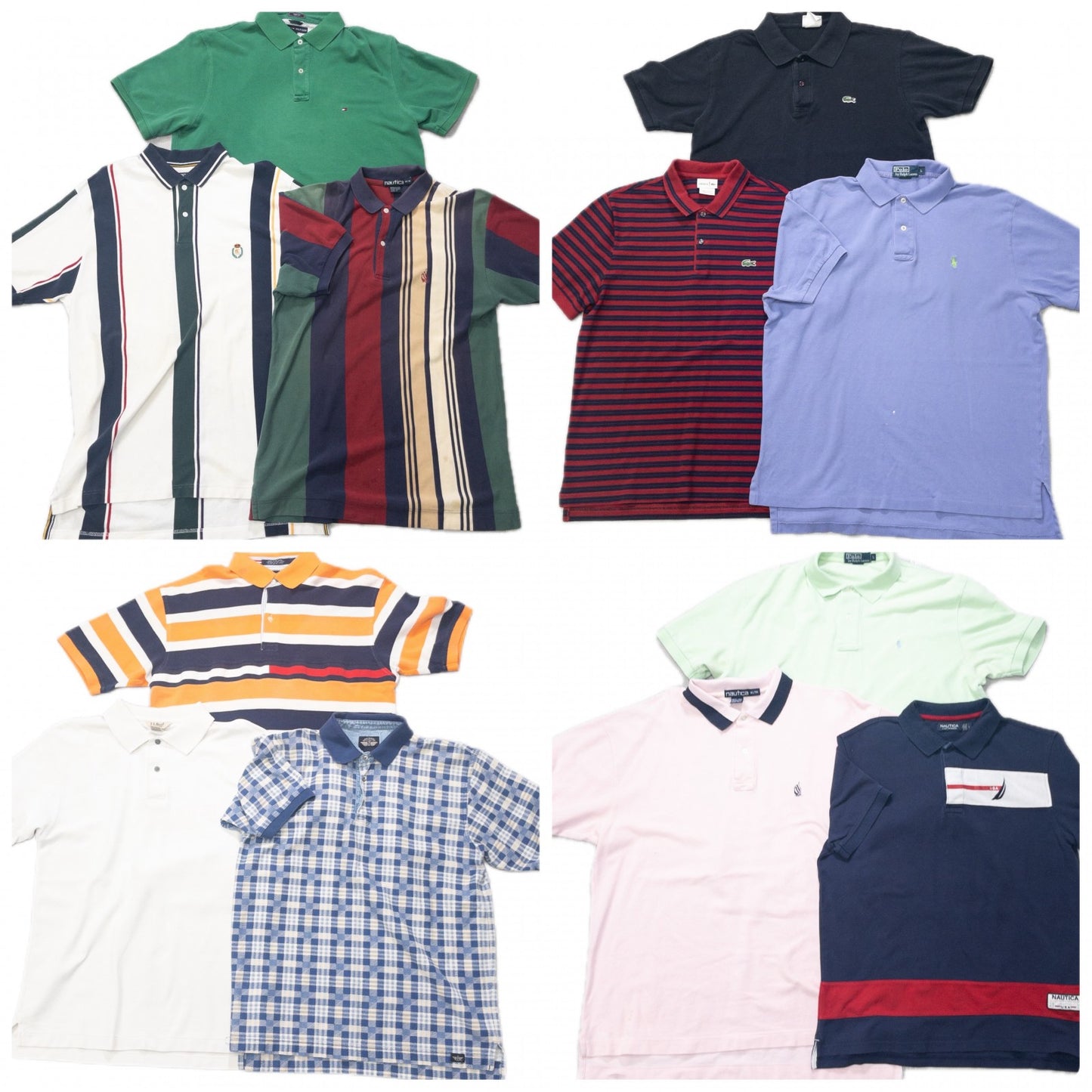 古着卸 現物まとめ売り 洗濯済み ブランドミックス 半袖ポロシャツ 12枚セット (S-XL) ラルフローレン ラコステ等