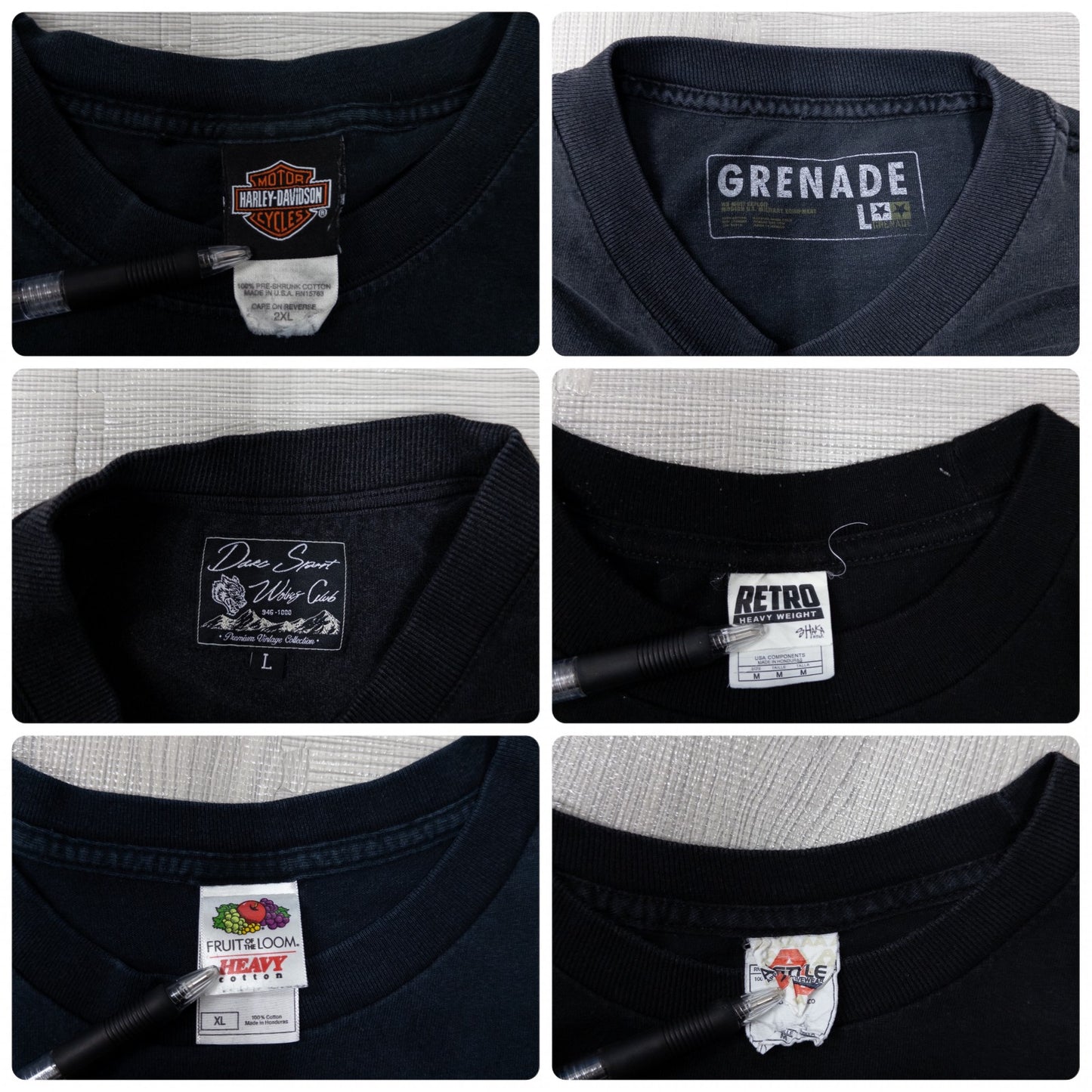 古着卸 現物まとめ売り 洗濯済み 00s~ 良デザイン ブラックTシャツ 20枚セット (S-XXL) ハーレーダビッドソン等