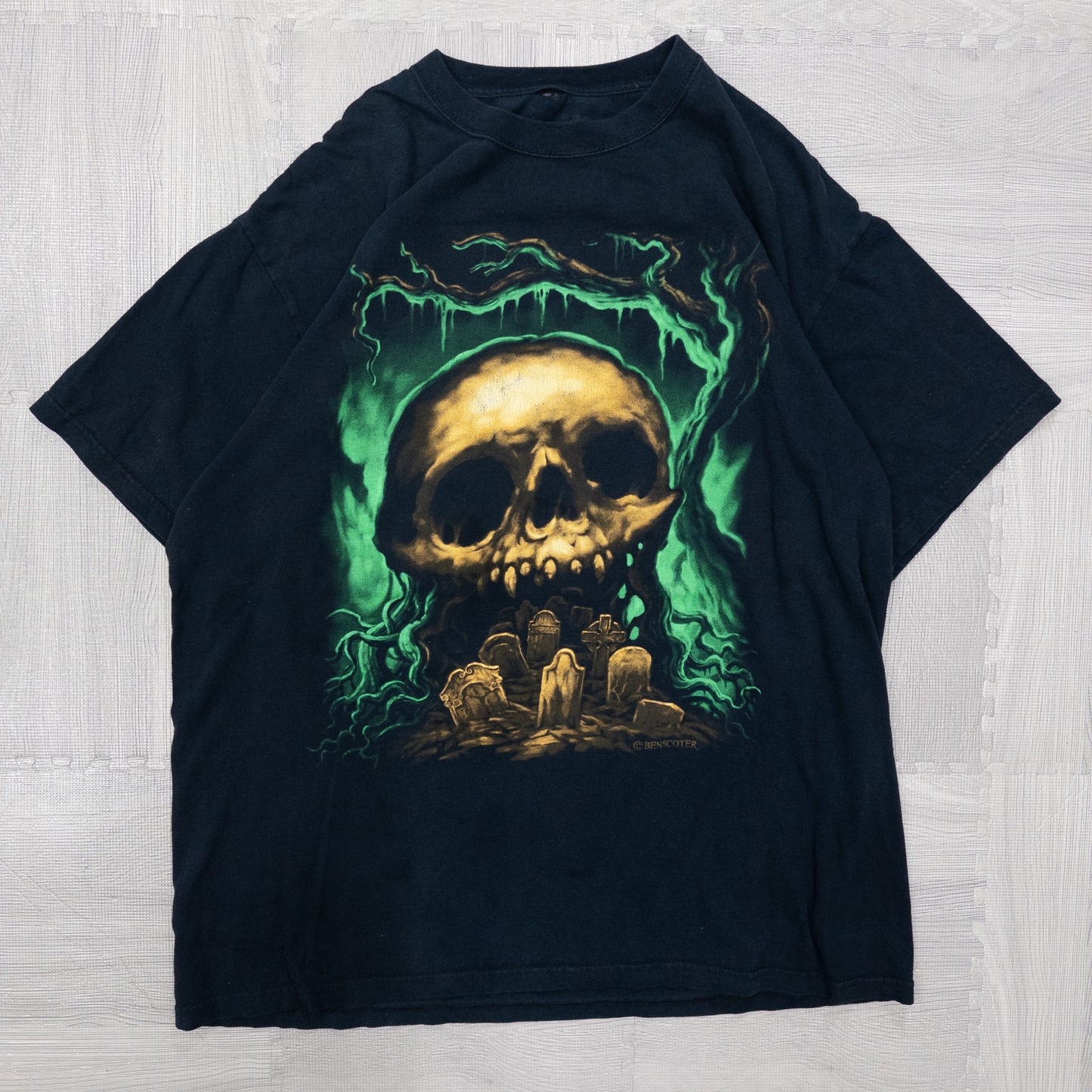 古着卸 現物まとめ売り 洗濯済み ドクロ スカルプリント 半袖Tシャツ 12枚セット (S-XXL)