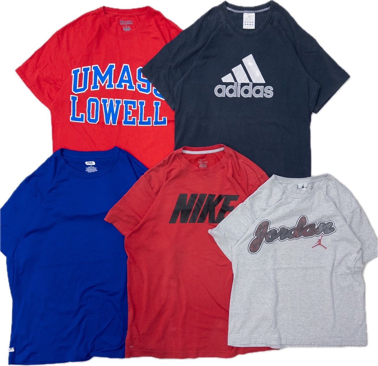 古着卸 現物まとめ売り 洗濯済み スポーツブランドミックス 半袖Tシャツ 20枚セット (S-XXL)ナイキ、チャンピオン等