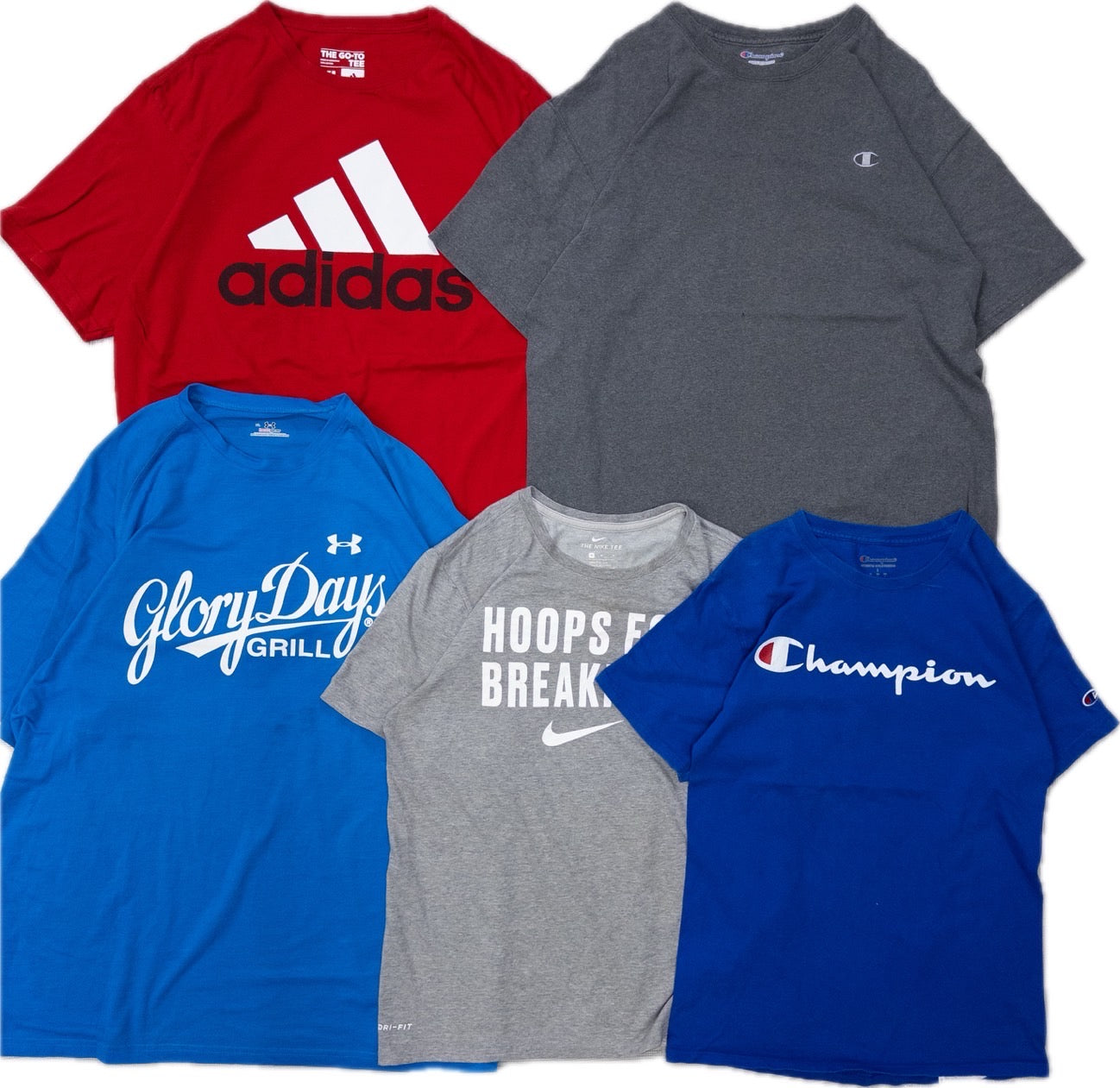 古着卸 現物まとめ売り 洗濯済み スポーツブランドミックス 半袖Tシャツ 20枚セット (S-XXL)ナイキ、チャンピオン等