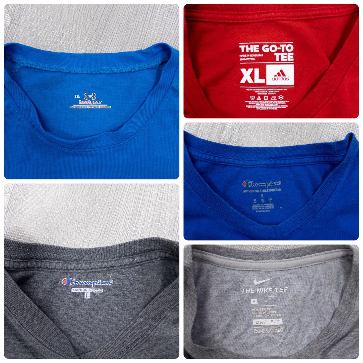 古着卸 現物まとめ売り 洗濯済み スポーツブランドミックス 半袖Tシャツ 20枚セット (S-XXL)ナイキ、チャンピオン等