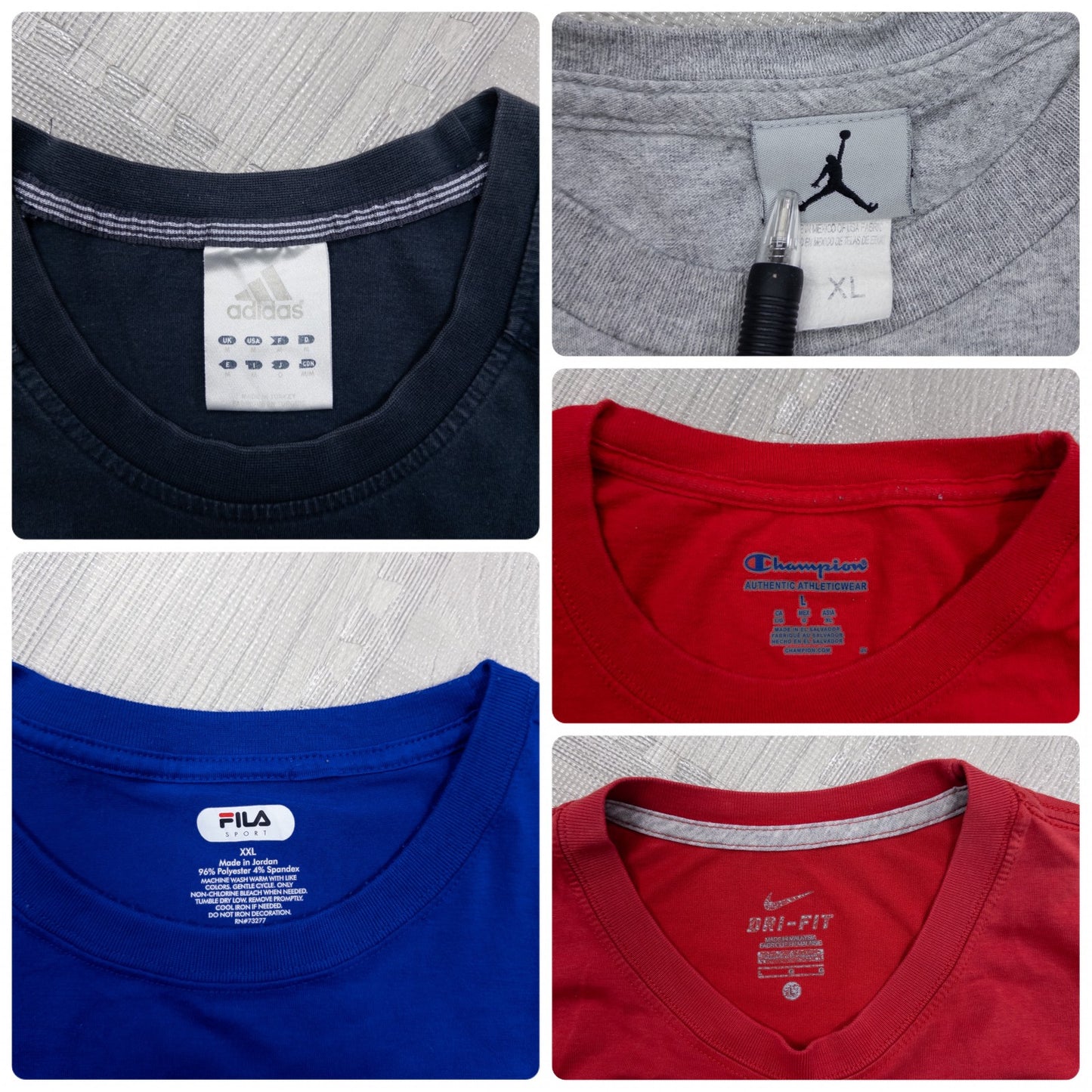 古着卸 現物まとめ売り 洗濯済み スポーツブランドミックス 半袖Tシャツ 20枚セット (S-XXL)ナイキ、チャンピオン等