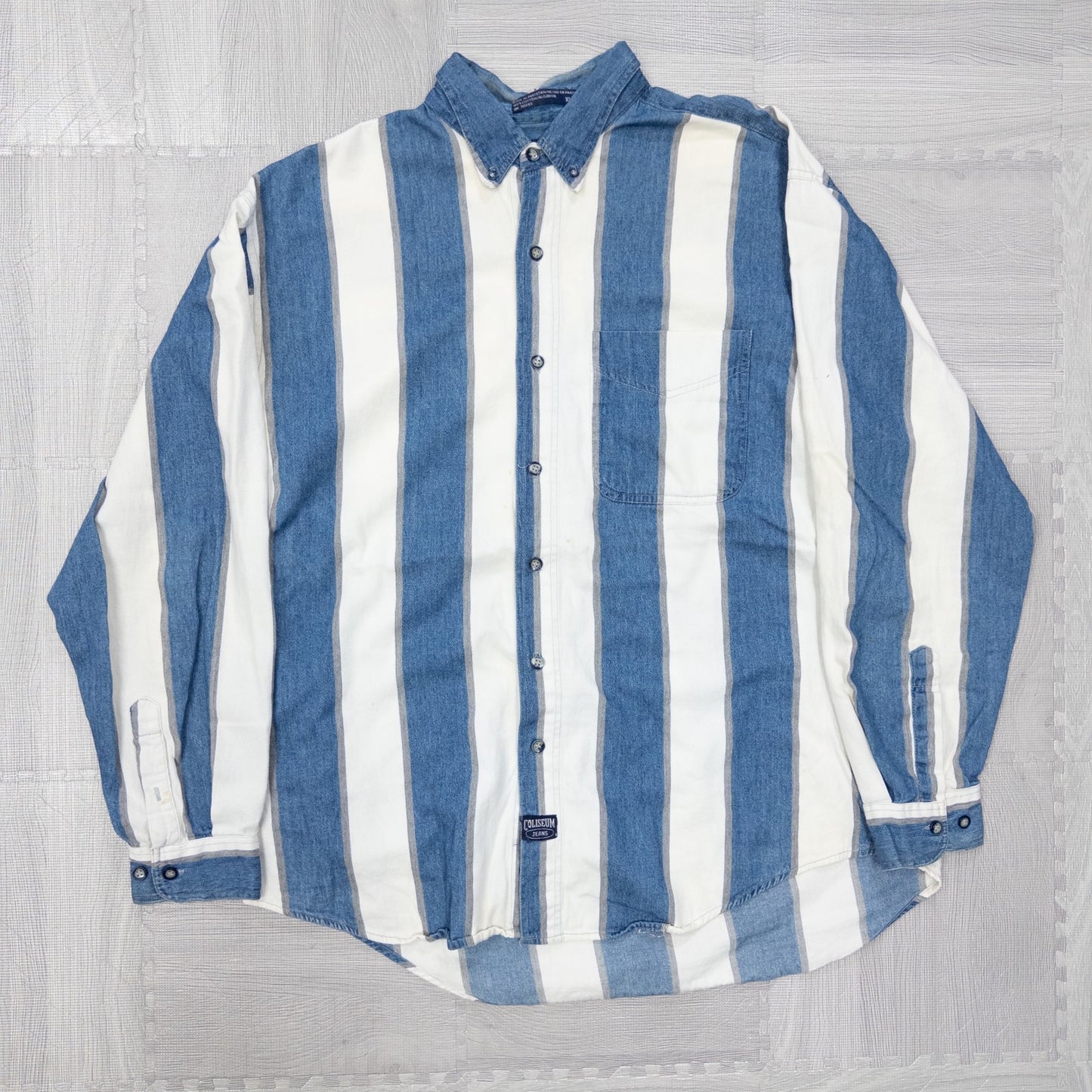 古着卸 現物まとめ売り 洗濯済み ブランドミックス ストライプシャツ 11枚セット (M-XXXL)アイゾッド、ラングラー等