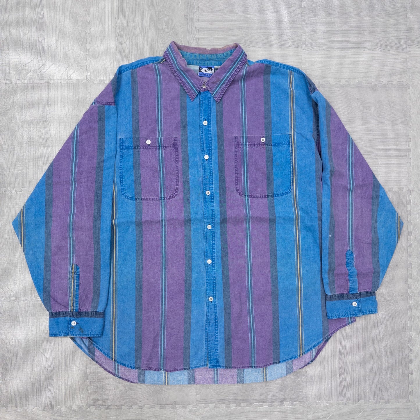 古着卸 現物まとめ売り 洗濯済み ブランドミックス ストライプシャツ 11枚セット (M-XXXL)アイゾッド、ラングラー等