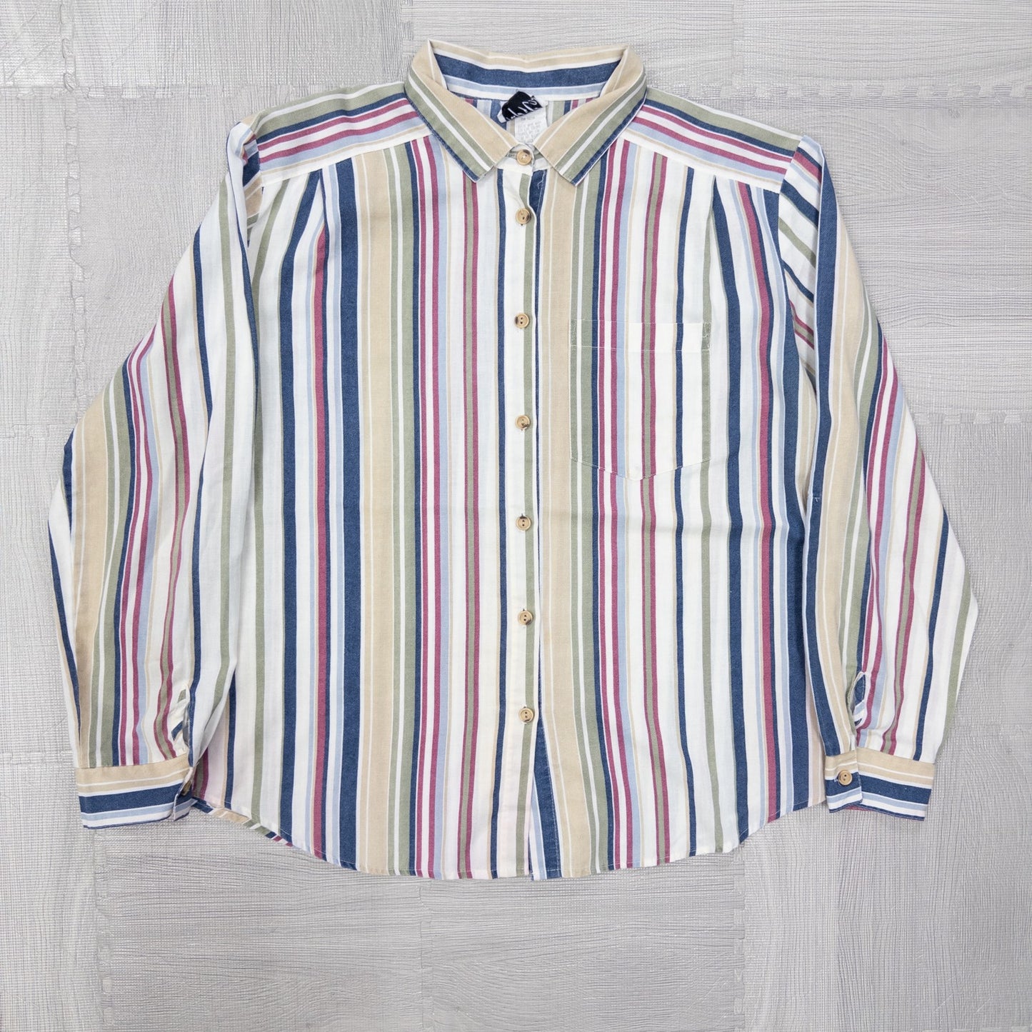 古着卸 現物まとめ売り 洗濯済み ブランドミックス ストライプシャツ 11枚セット (M-XXXL)アイゾッド、ラングラー等