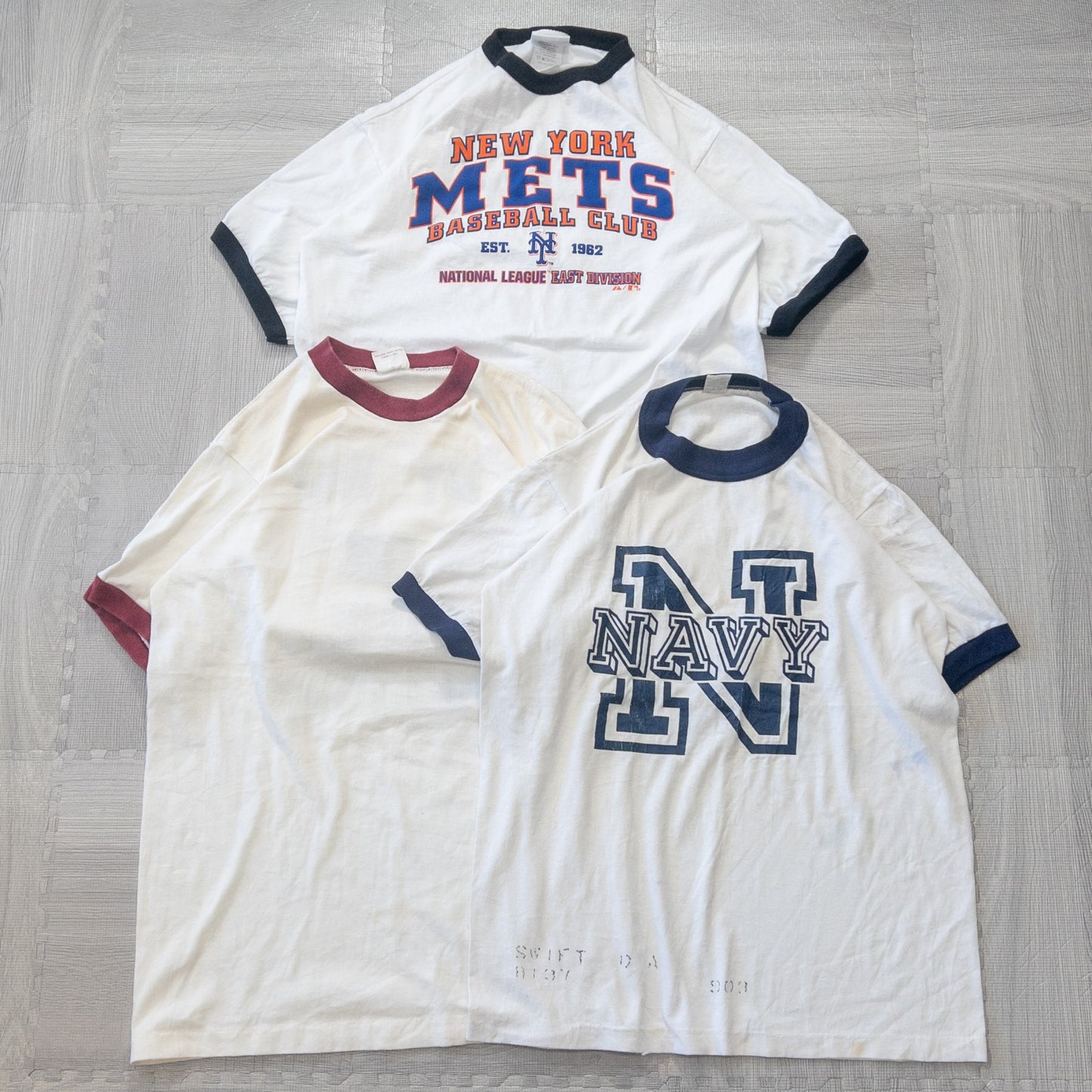 古着卸 現物まとめ売り 洗濯済み ビンテージ リンガーTシャツ 14枚セット (S-XL)