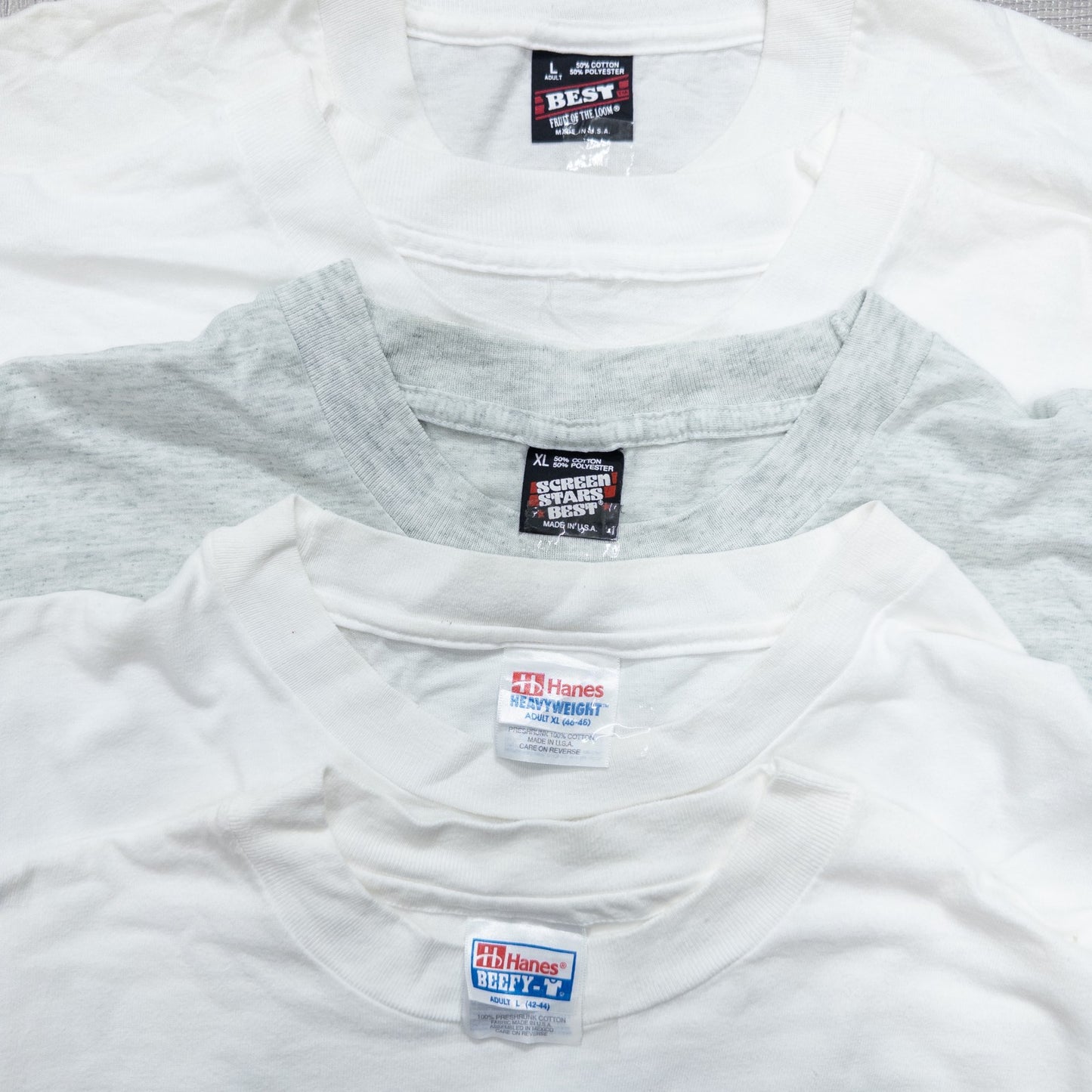 古着卸 現物まとめ売り 洗濯済み 90s 白、グレーTシャツ 20枚セット(M-XL)