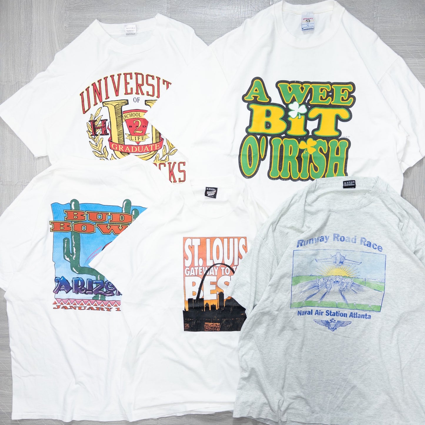 古着卸 現物まとめ売り 洗濯済み 90s 白、グレーTシャツ 20枚セット(M-XL)