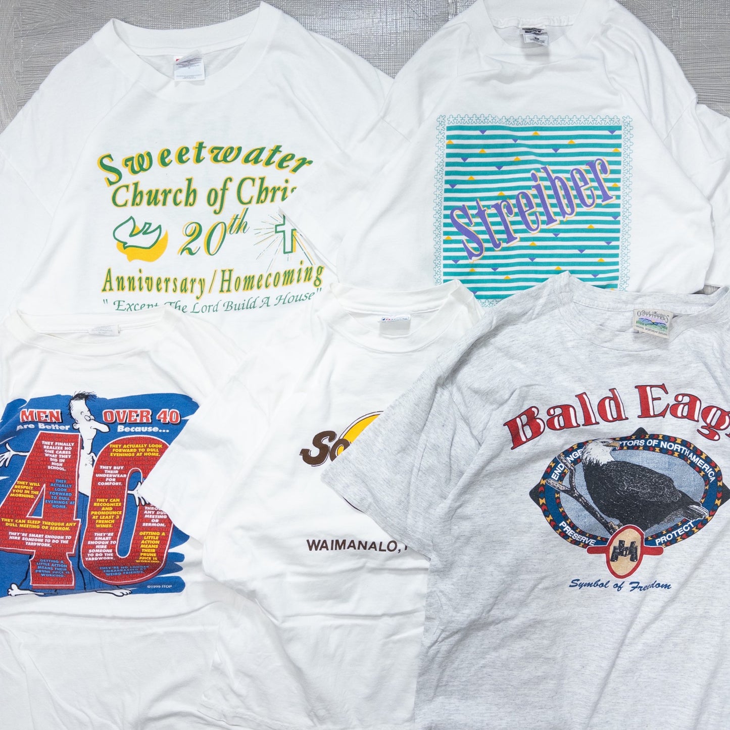 古着卸 現物まとめ売り 洗濯済み 90s 白、グレーTシャツ 20枚セット(M-XL)