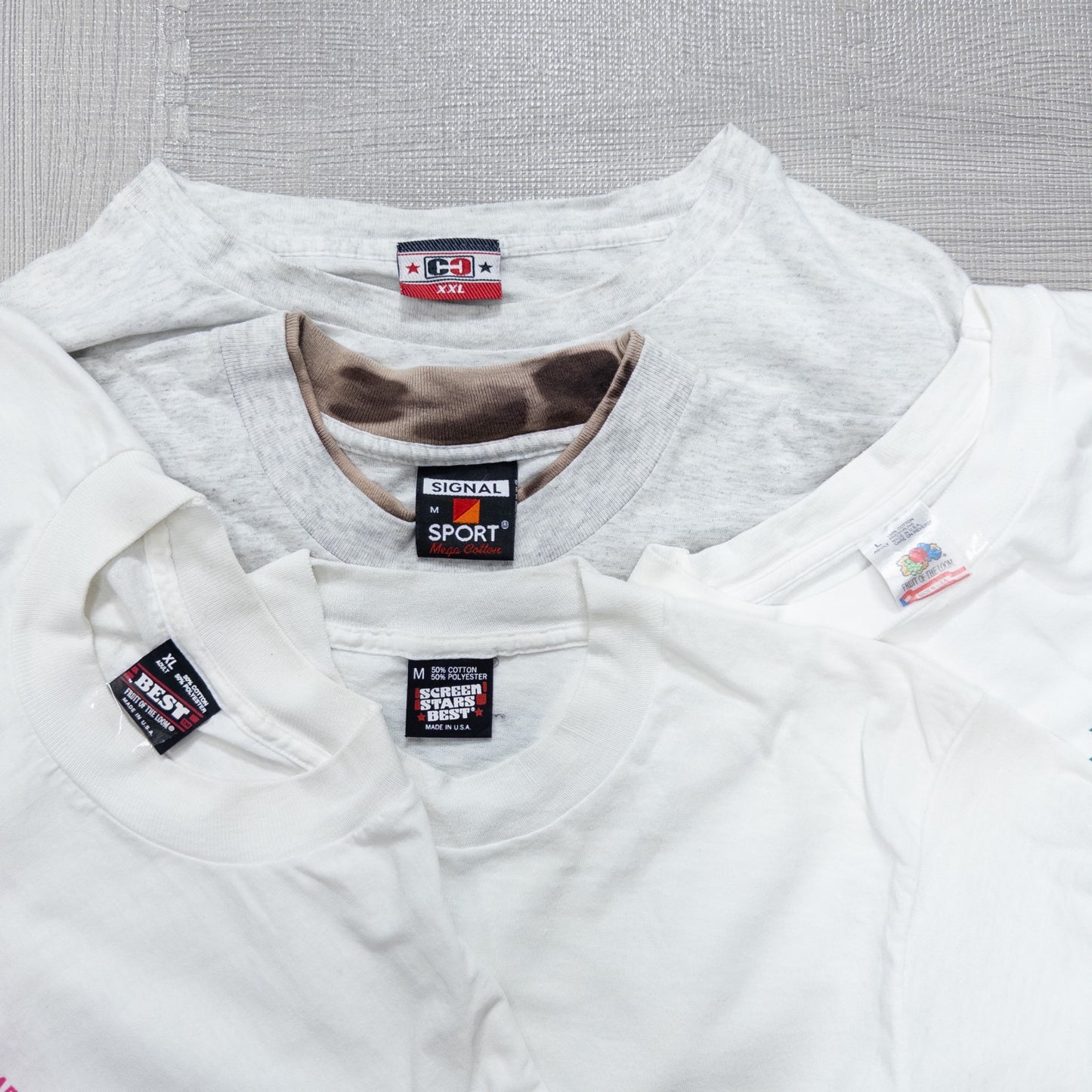 古着卸 現物まとめ売り 洗濯済み 90s 白、グレーTシャツ 20枚セット(M-XXL)