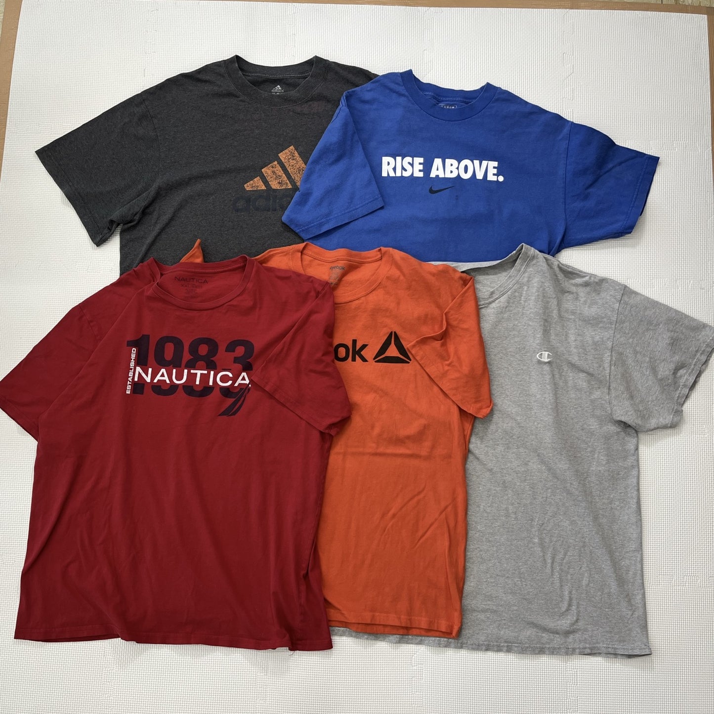 古着卸 現物まとめ売り 洗濯済み スポーツブランドミックス 半袖Tシャツ 20枚セット(S-XXL)ナイキ、チャンピオン等