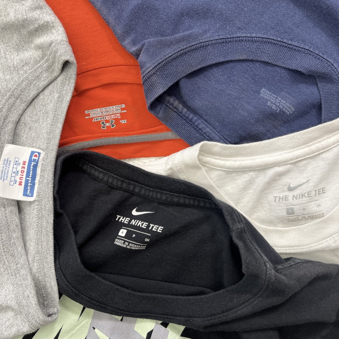 古着卸 現物まとめ売り 洗濯済み スポーツブランドミックス 半袖Tシャツ 20枚セット(S-XXL)ナイキ、チャンピオン等
