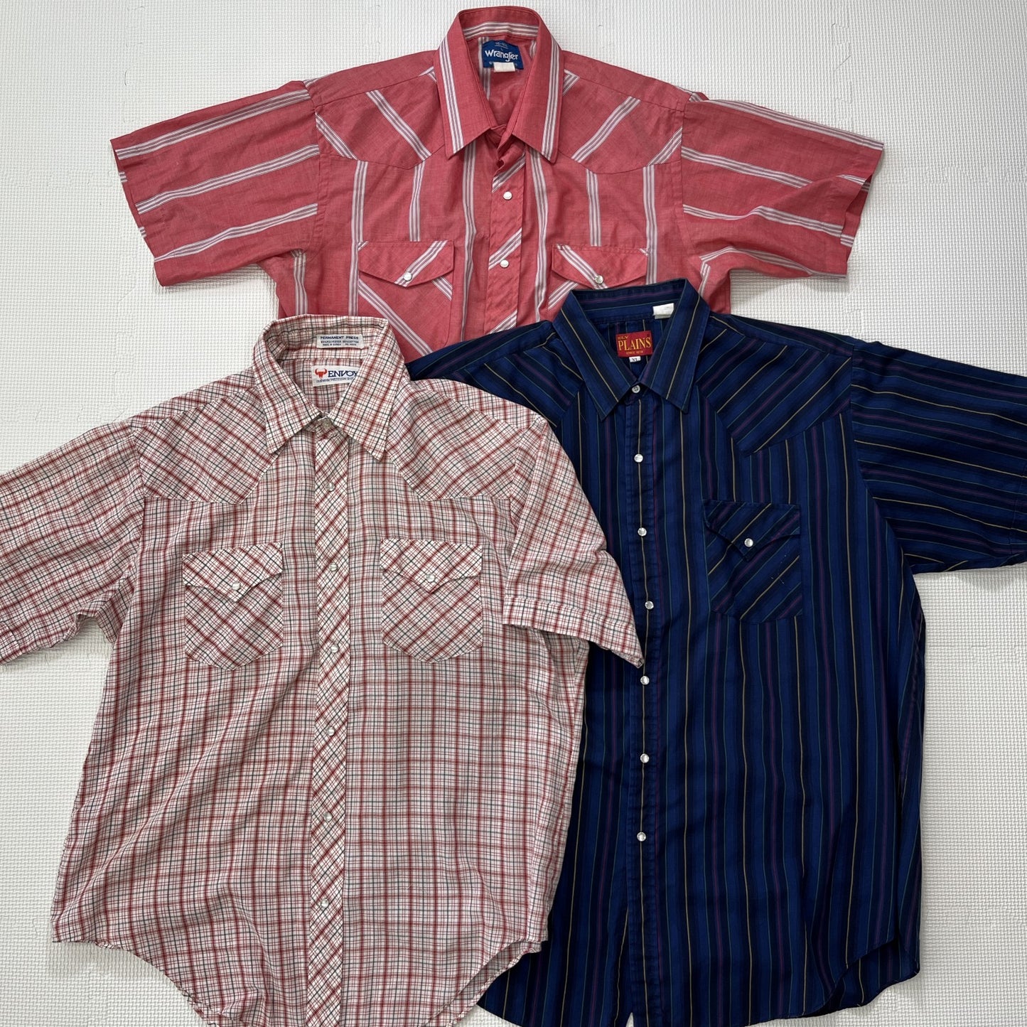 古着卸 現物まとめ売り 洗濯済み 半袖ウエスタンシャツ 12枚セット(M-XL)
