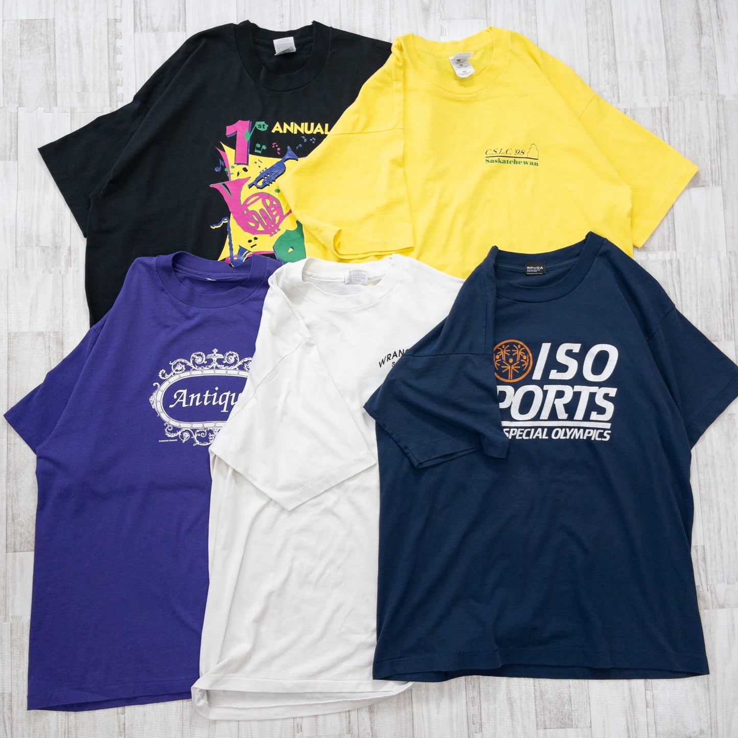 古着卸 現物まとめ売り 洗濯済 90s 半袖 カラーTシャツ 20枚セット(M-XXL)