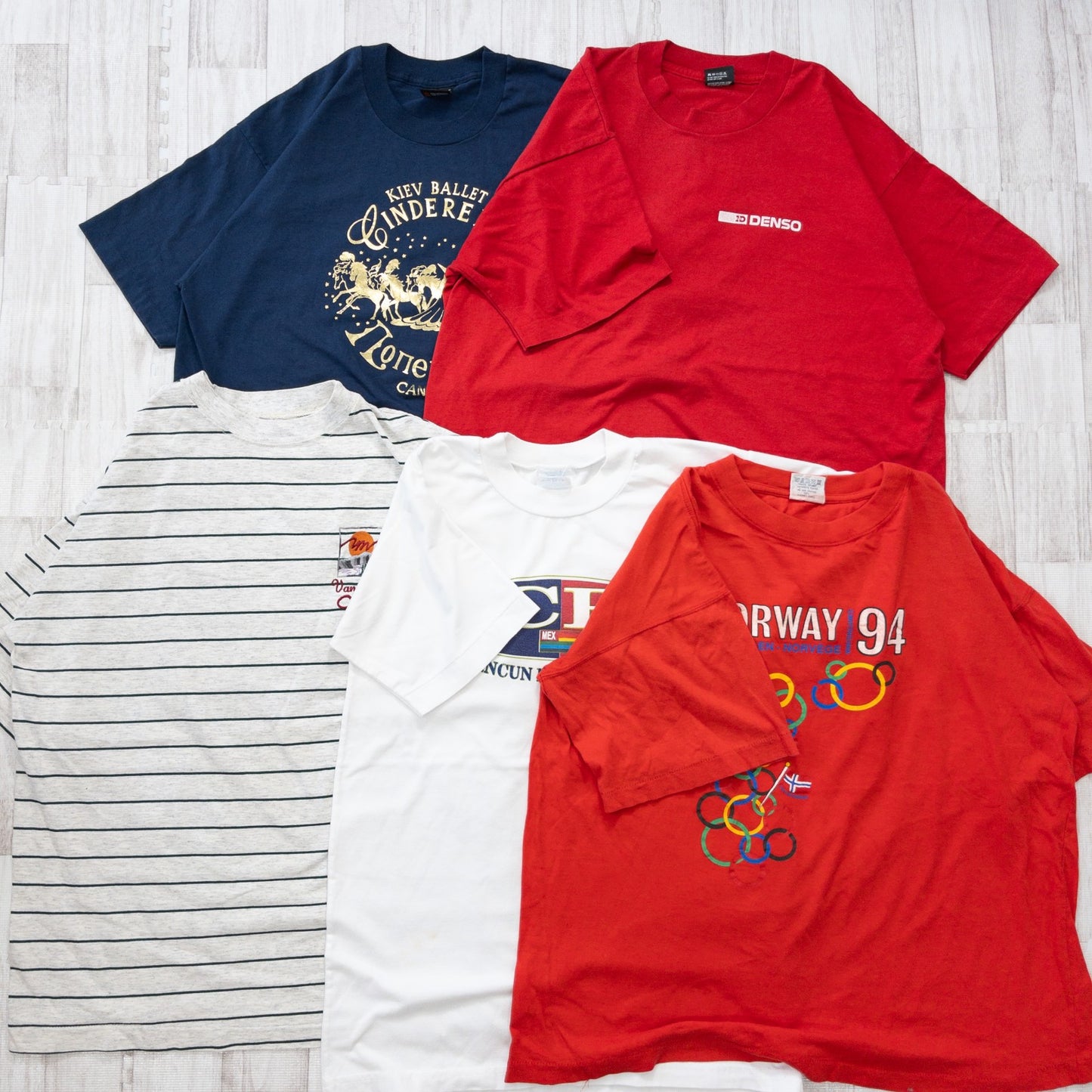 古着卸 現物まとめ売り 洗濯済 90s 半袖 カラーTシャツ 20枚セット(M-XXL)