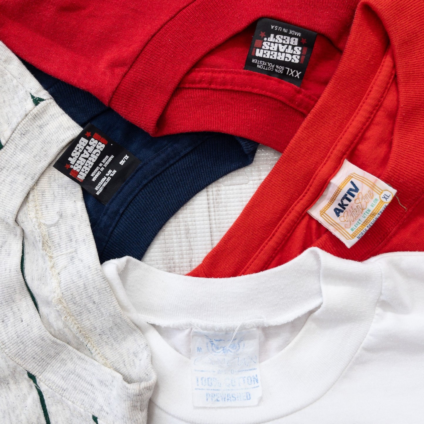 古着卸 現物まとめ売り 洗濯済 90s 半袖 カラーTシャツ 20枚セット(M-XXL)
