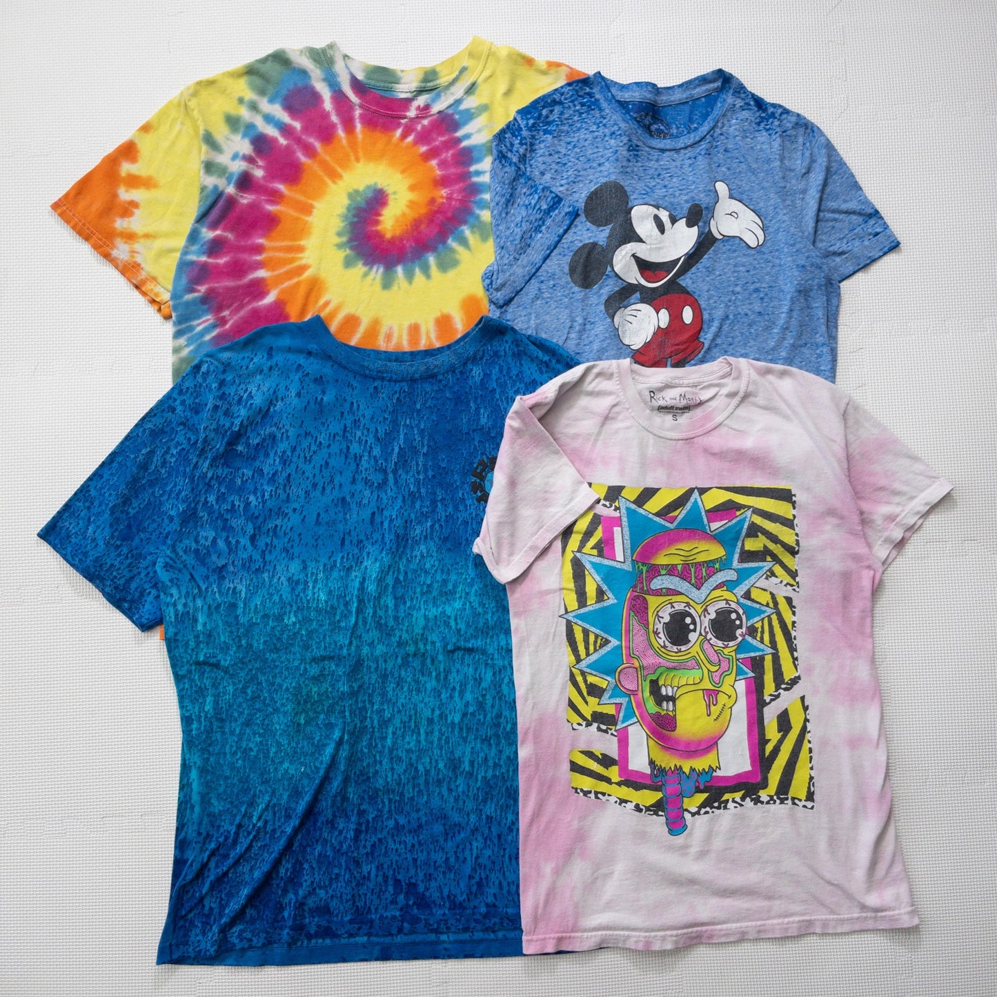 古着卸 現物まとめ売り 洗濯済 タイダイ半袖Tシャツ 16枚セット(S-XL)