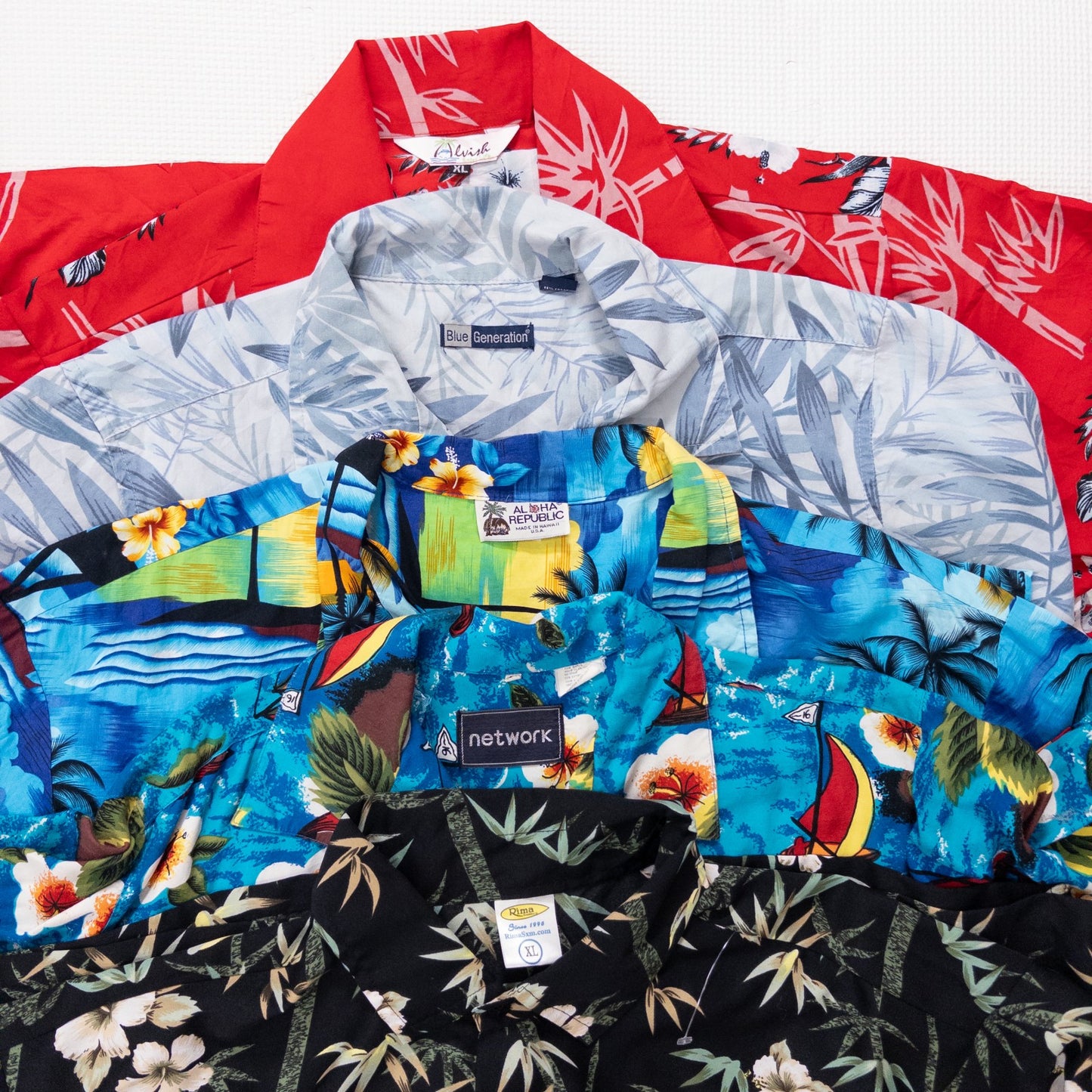古着卸 現物まとめ売り 洗濯済み アロハシャツ 20枚セット(XS-XXXL)