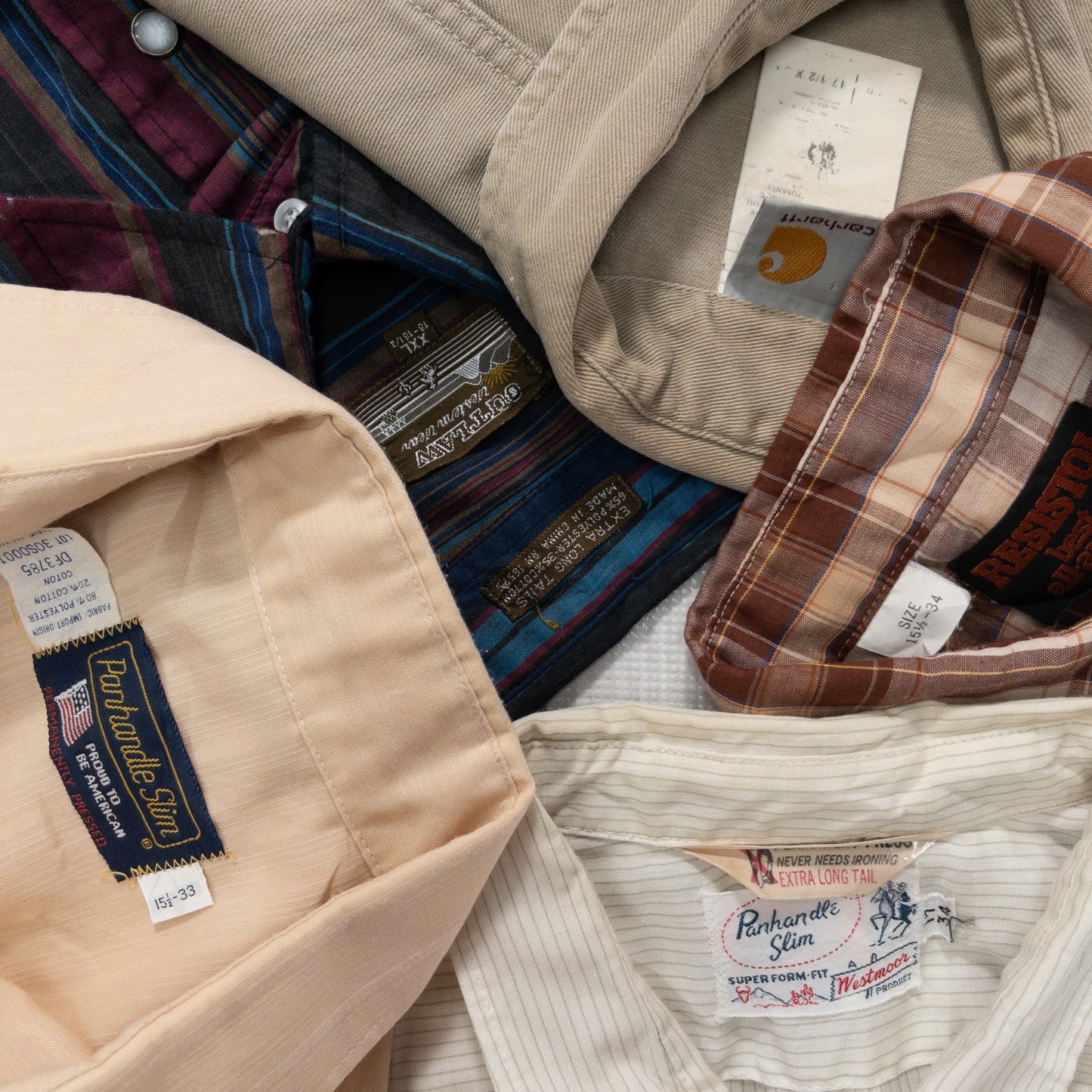 古着卸 現物まとめ売り 洗濯済み 長袖シャツ ウエスタンシャツ 20枚セット(S-XXL) w607004