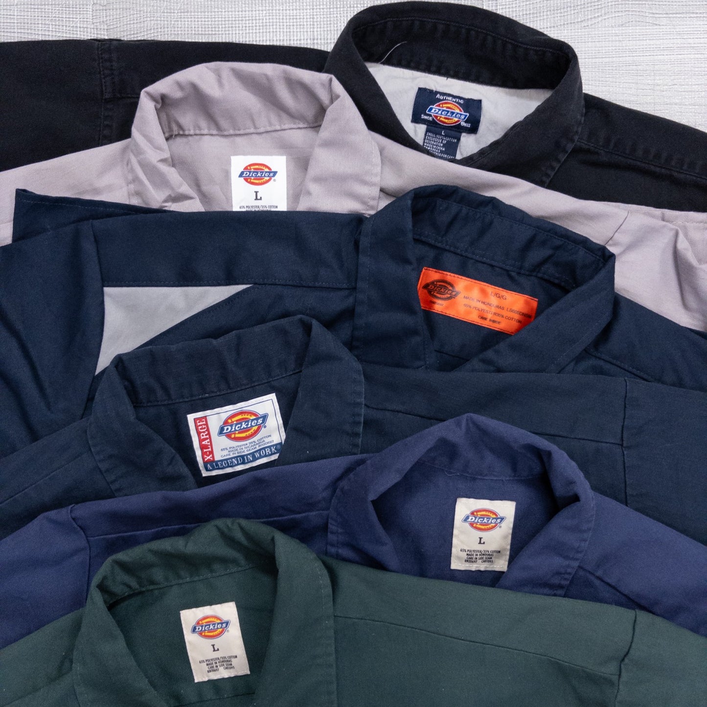 古着卸 現物まとめ売り 洗濯済み DICKIES ディッキーズ 半袖 ワークシャツ 半袖シャツ 23枚セット(L~XL) w613001