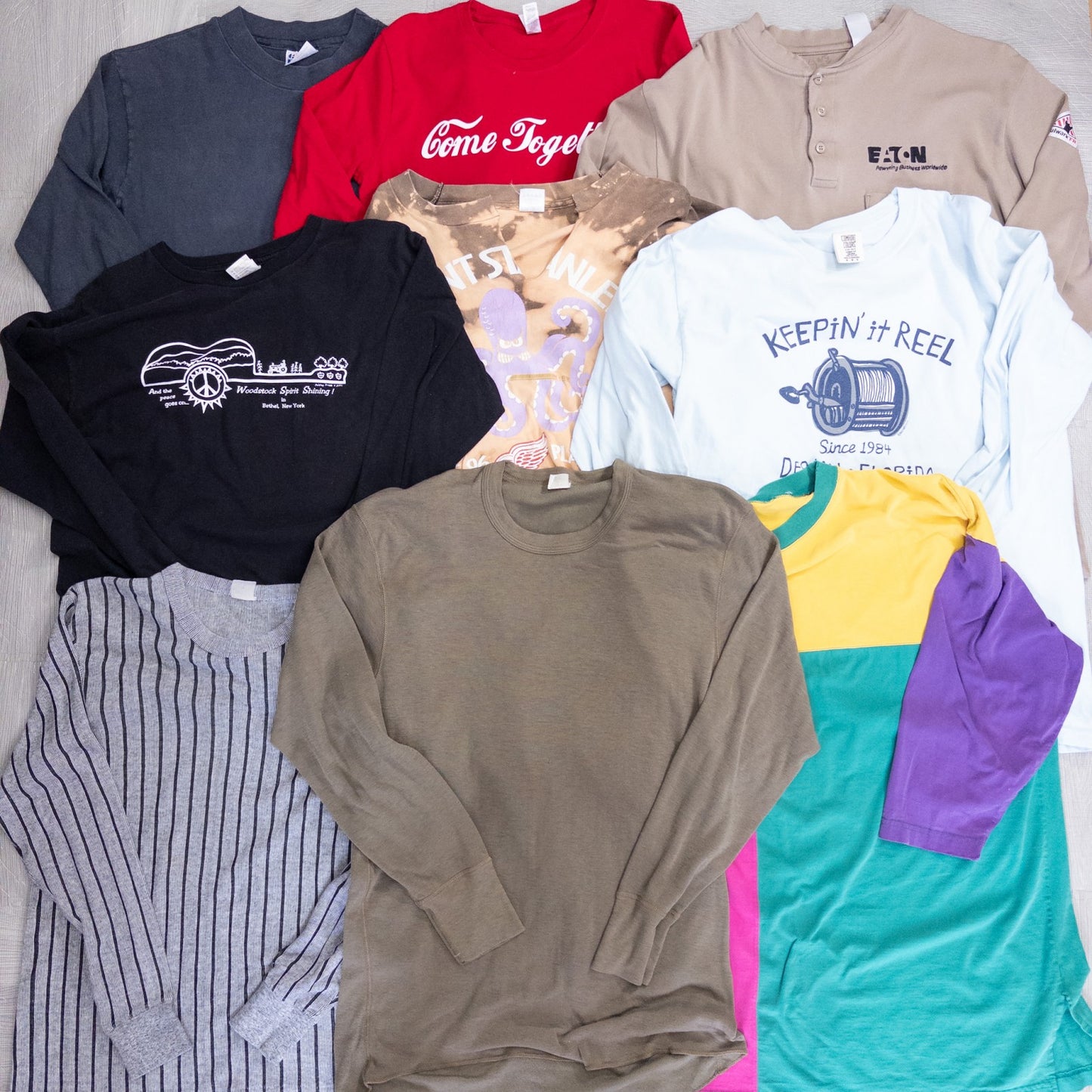 古着卸 現物まとめ売り 洗濯済み 特価ロンT 長袖Tシャツ 36枚セット (S~XXXL) w613002
