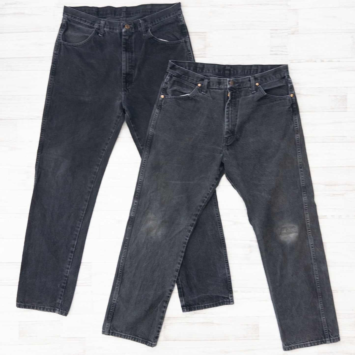古着卸 現物まとめ売り 洗濯済み ブラックデニム 5本セット(W34-W36) L30-L32 ※L33以上はL32の長さにカット済み w623001