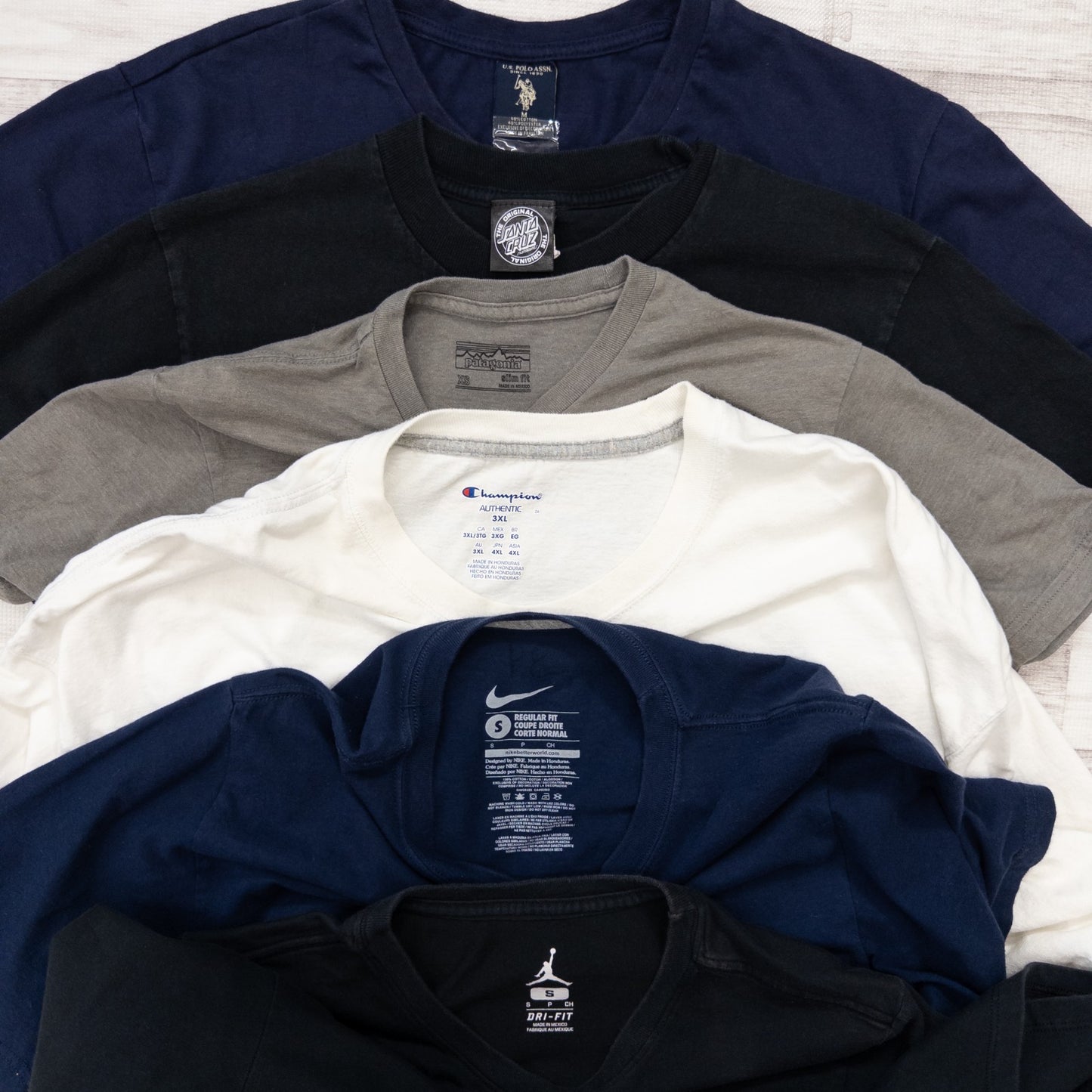 古着卸 現物まとめ売り 洗濯済み ブランドMIX 半袖Tシャツ 23枚セット(XS-XXXL) w623003