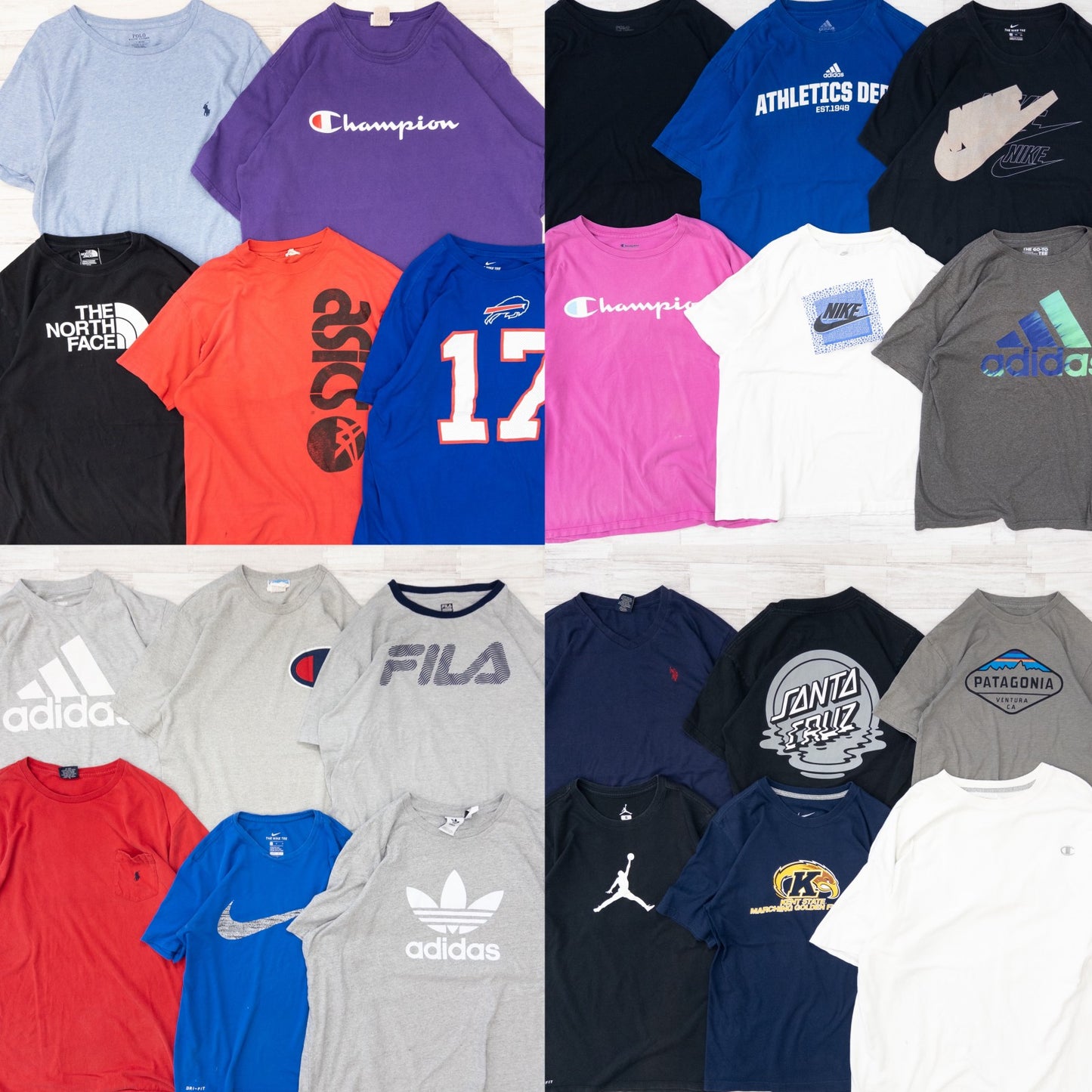 古着卸 現物まとめ売り 洗濯済み ブランドMIX 半袖Tシャツ 23枚セット(XS-XXXL) w623003