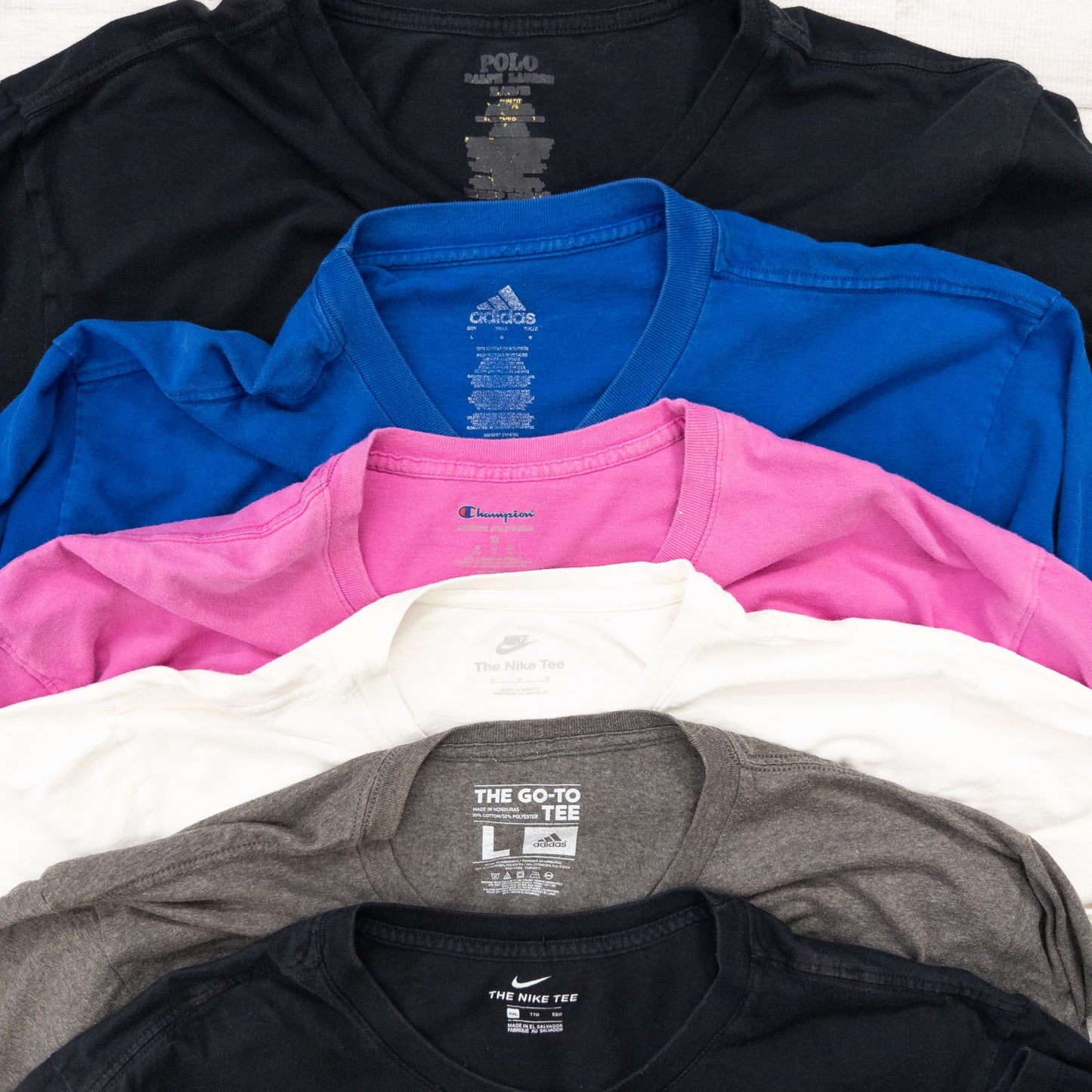 古着卸 現物まとめ売り 洗濯済み ブランドMIX 半袖Tシャツ 23枚セット(XS-XXXL) w623003