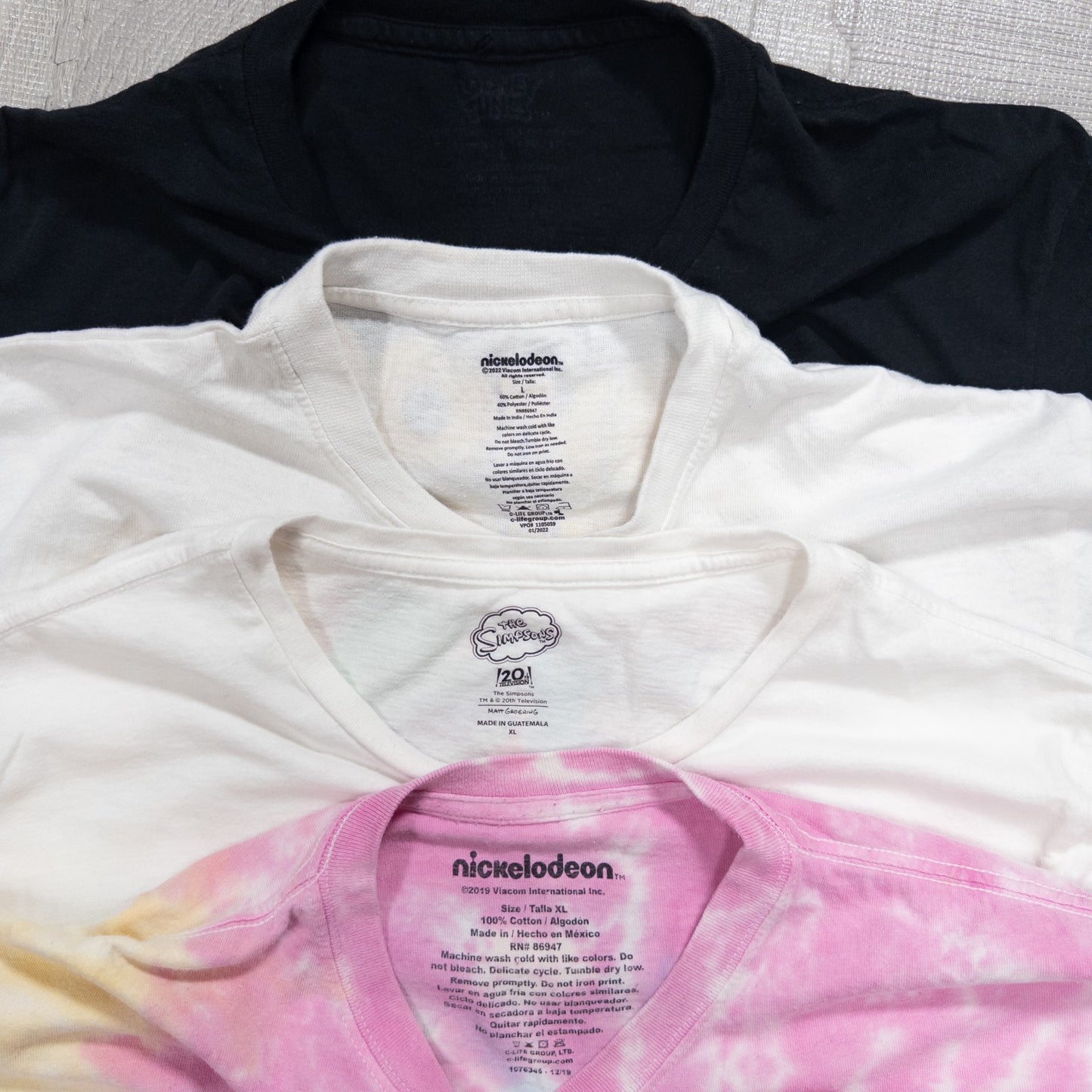 古着卸 現物まとめ売り 洗濯済み USキャラクター 半袖Tシャツ 16枚セット(M-XXL) w630001
