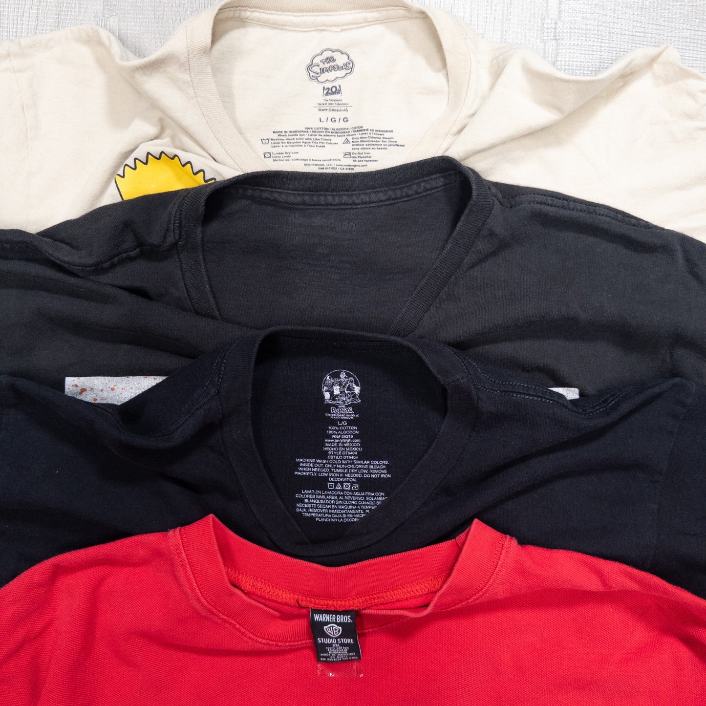 古着卸 現物まとめ売り 洗濯済み USキャラクター 半袖Tシャツ 16枚セット(M-XXL) w630001