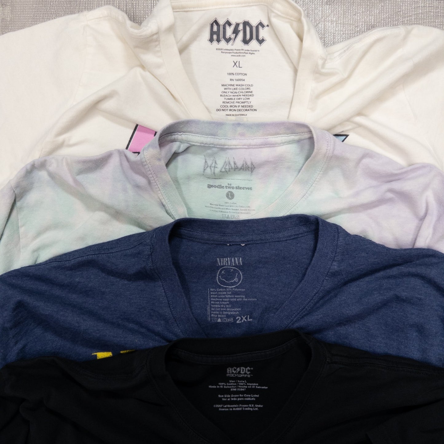 古着卸 現物まとめ売り 洗濯済み バンド 半袖Tシャツ 17枚セット(S-XXL) w701005
