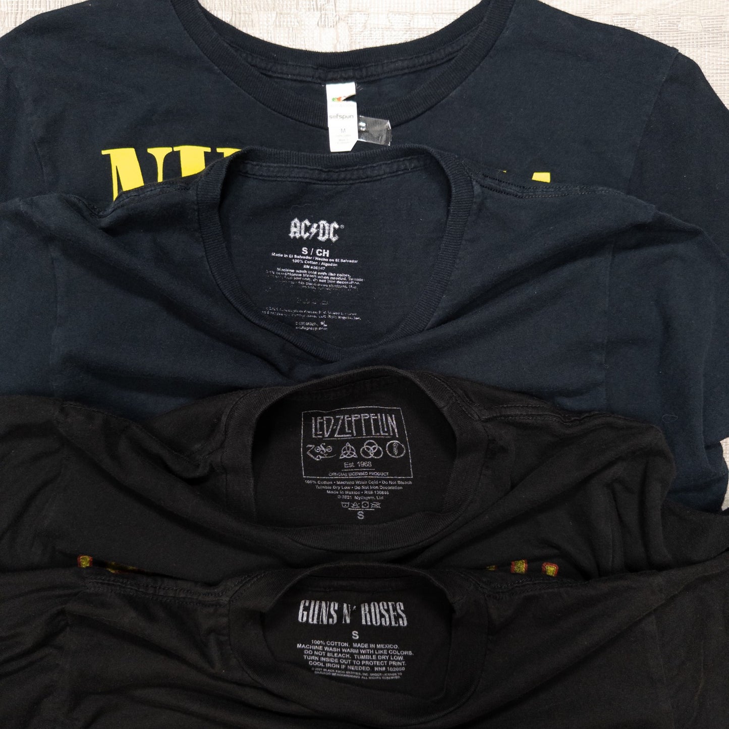 古着卸 現物まとめ売り 洗濯済み バンド 半袖Tシャツ 17枚セット(S-XXL) w701005