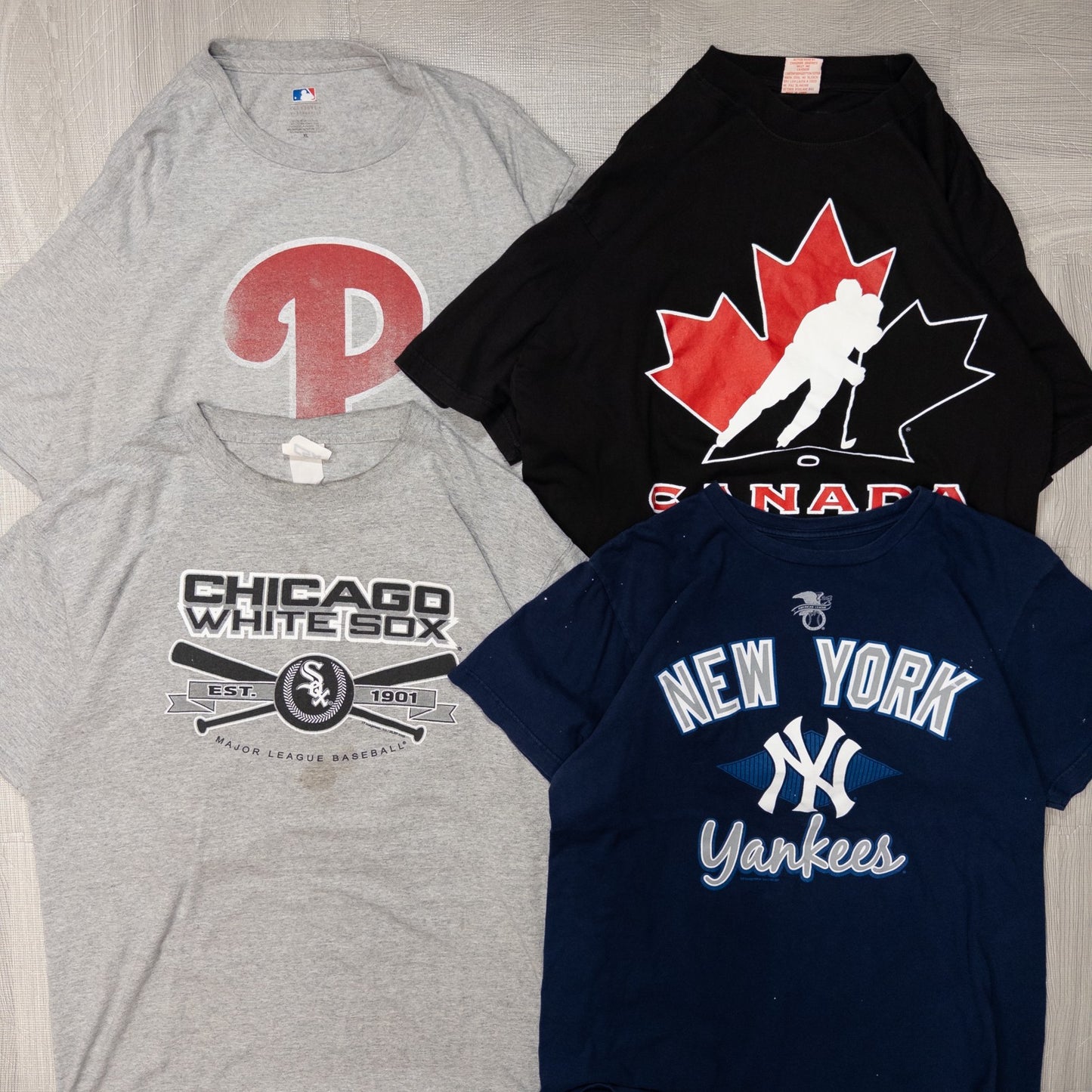 古着卸 現物まとめ売り 洗濯済み NFL MLB NHL オフィシャルチーム系 半袖Tシャツ 17枚セット(L-XXL) w701008