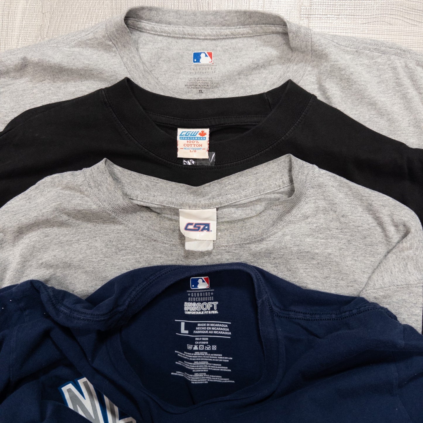 古着卸 現物まとめ売り 洗濯済み NFL MLB NHL オフィシャルチーム系 半袖Tシャツ 17枚セット(L-XXL) w701008