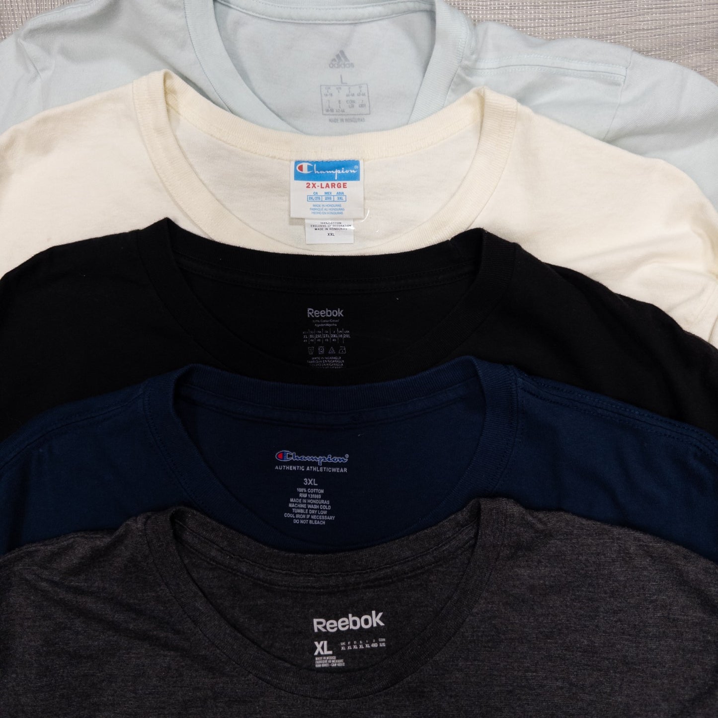 古着卸 現物まとめ売り 洗濯済み スポーツブランドMIX 半袖Tシャツ アディダス チャンピオン等 20枚セット(S-XXXL) w702001
