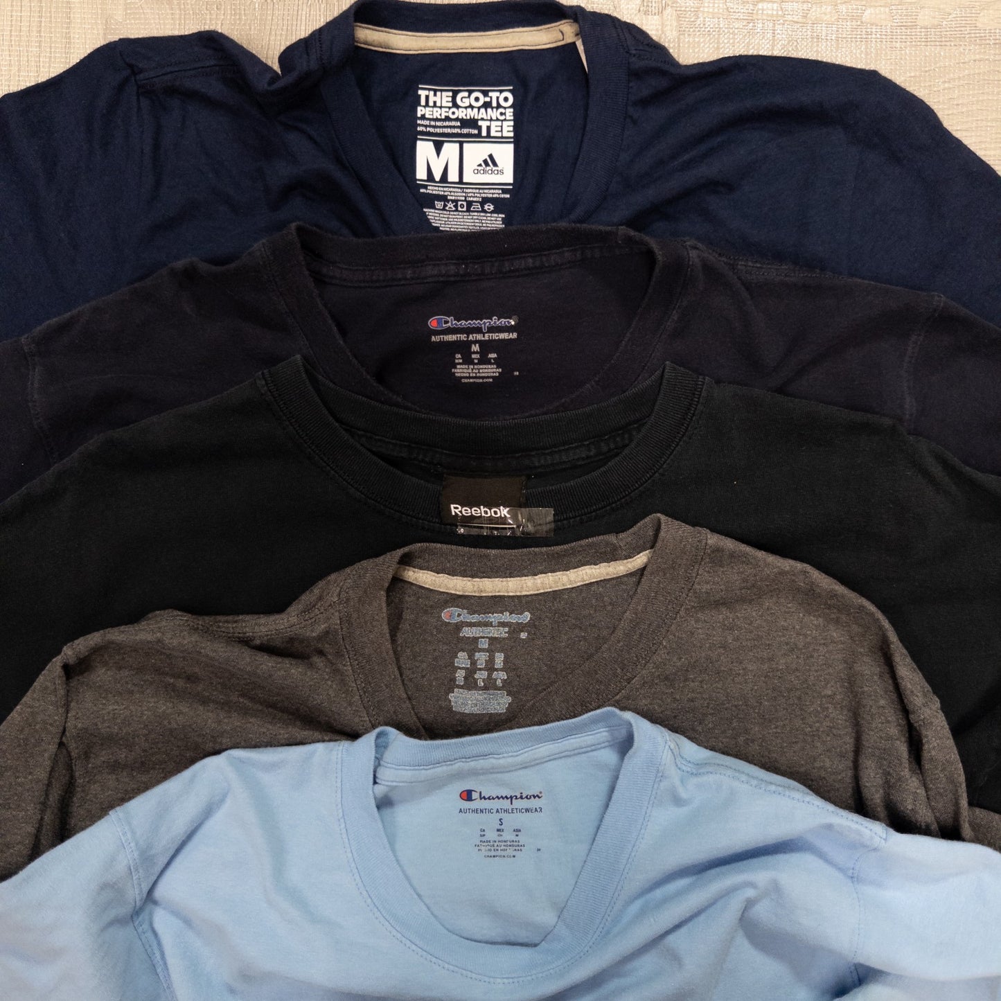 古着卸 現物まとめ売り 洗濯済み スポーツブランドMIX 半袖Tシャツ アディダス チャンピオン等 20枚セット(S-XXXL) w702001