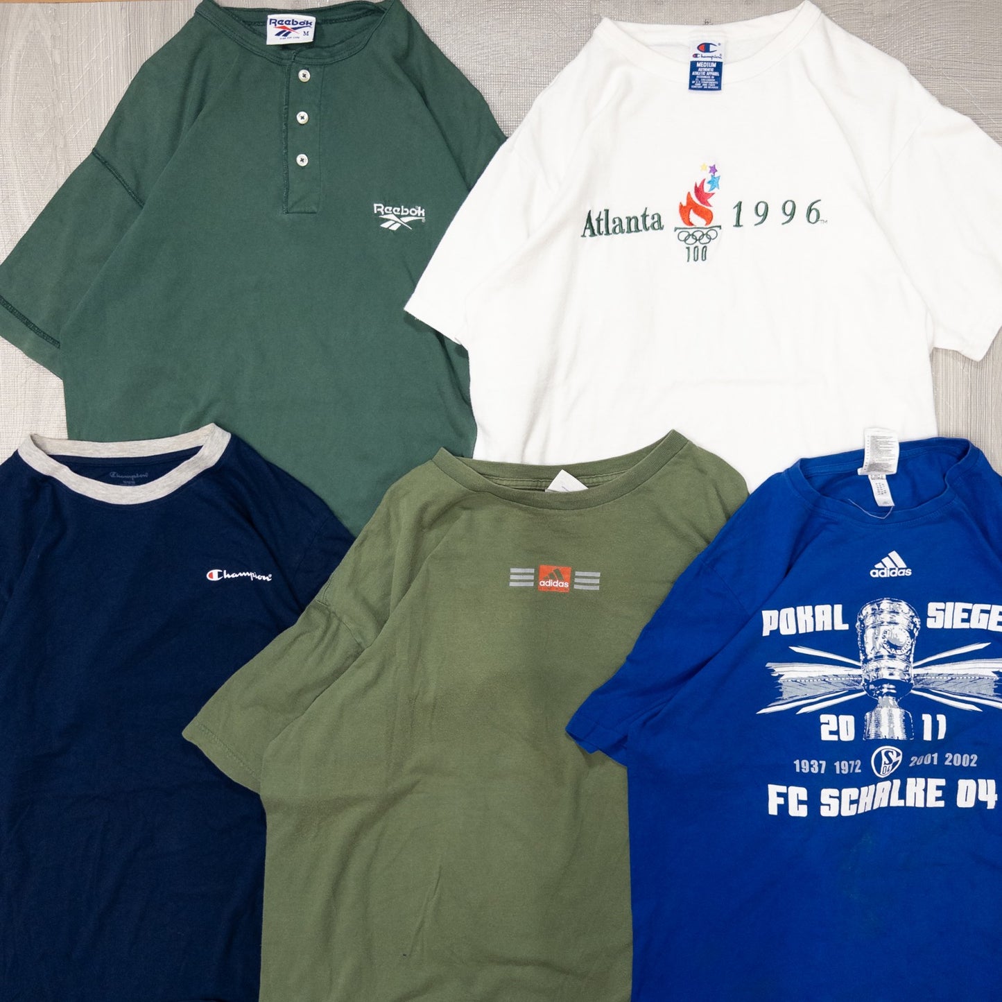 古着卸 現物まとめ売り 洗濯済み スポーツブランドMIX 半袖Tシャツ アディダス チャンピオン等 20枚セット(S-XXXL) w702001