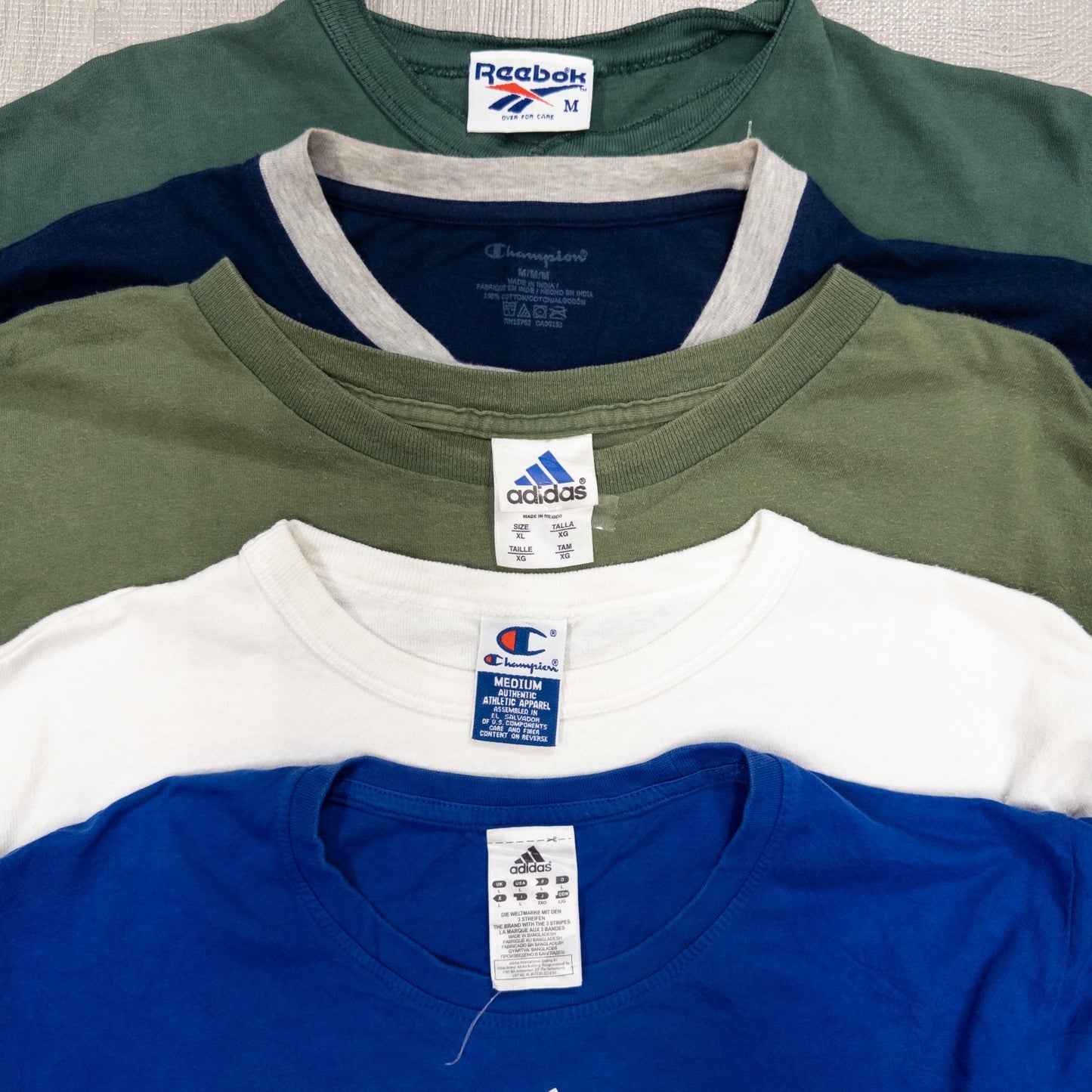 古着卸 現物まとめ売り 洗濯済み スポーツブランドMIX 半袖Tシャツ アディダス チャンピオン等 20枚セット(S-XXXL) w702001
