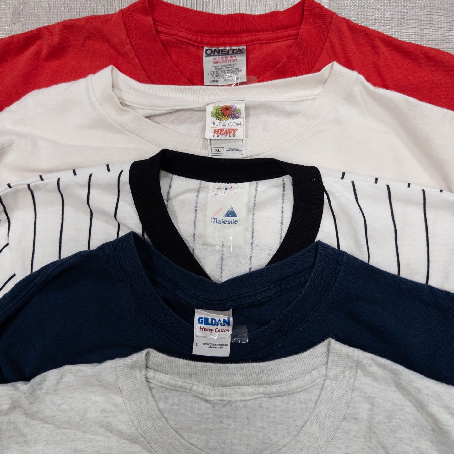古着卸 現物まとめ売り 洗濯済み NFL MLB NHL オフィシャルチーム系 半袖Tシャツ 17枚セット(L-XXL) w702003