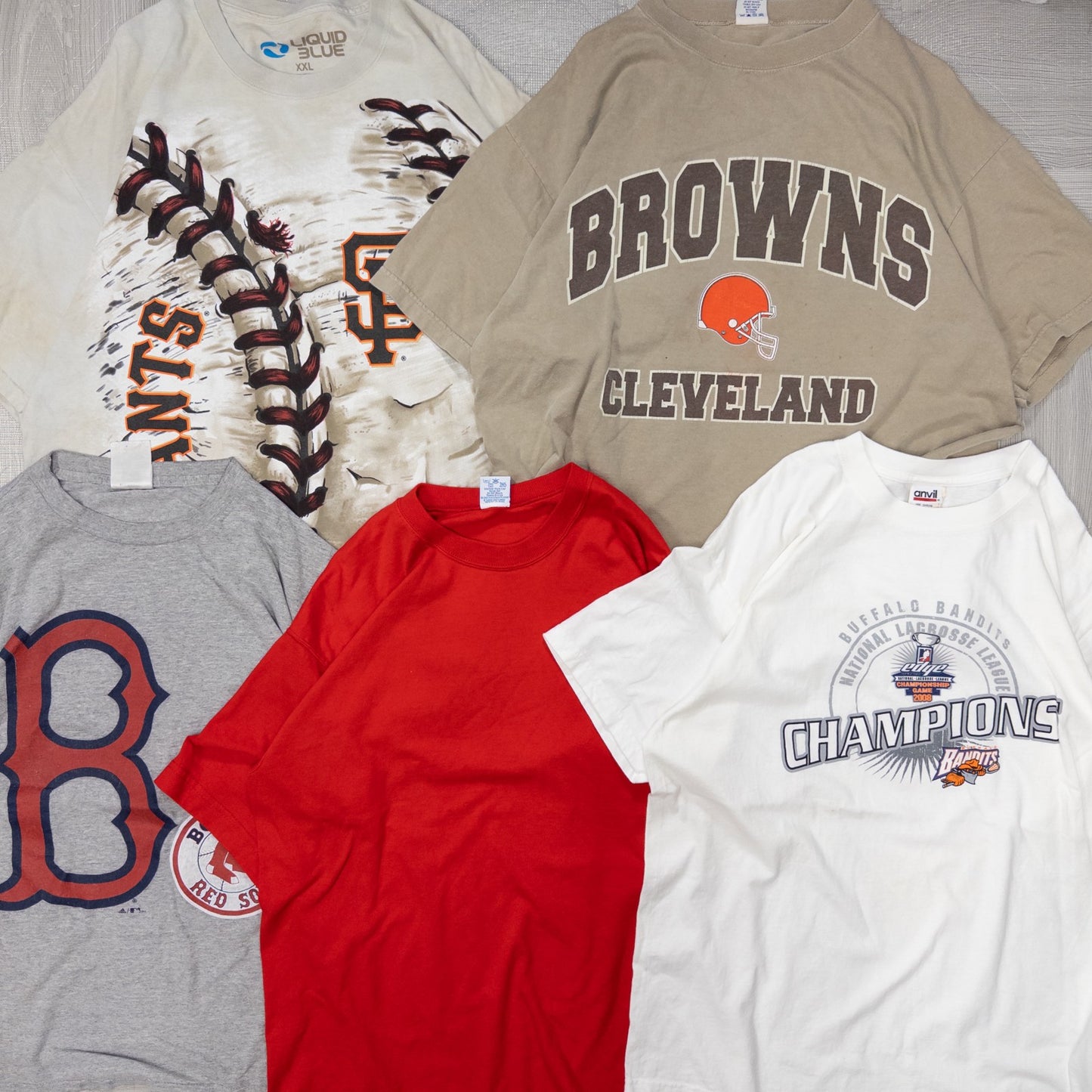 古着卸 現物まとめ売り 洗濯済み NFL MLB NHL オフィシャルチーム系 半袖Tシャツ 17枚セット(L-XXL) w702003