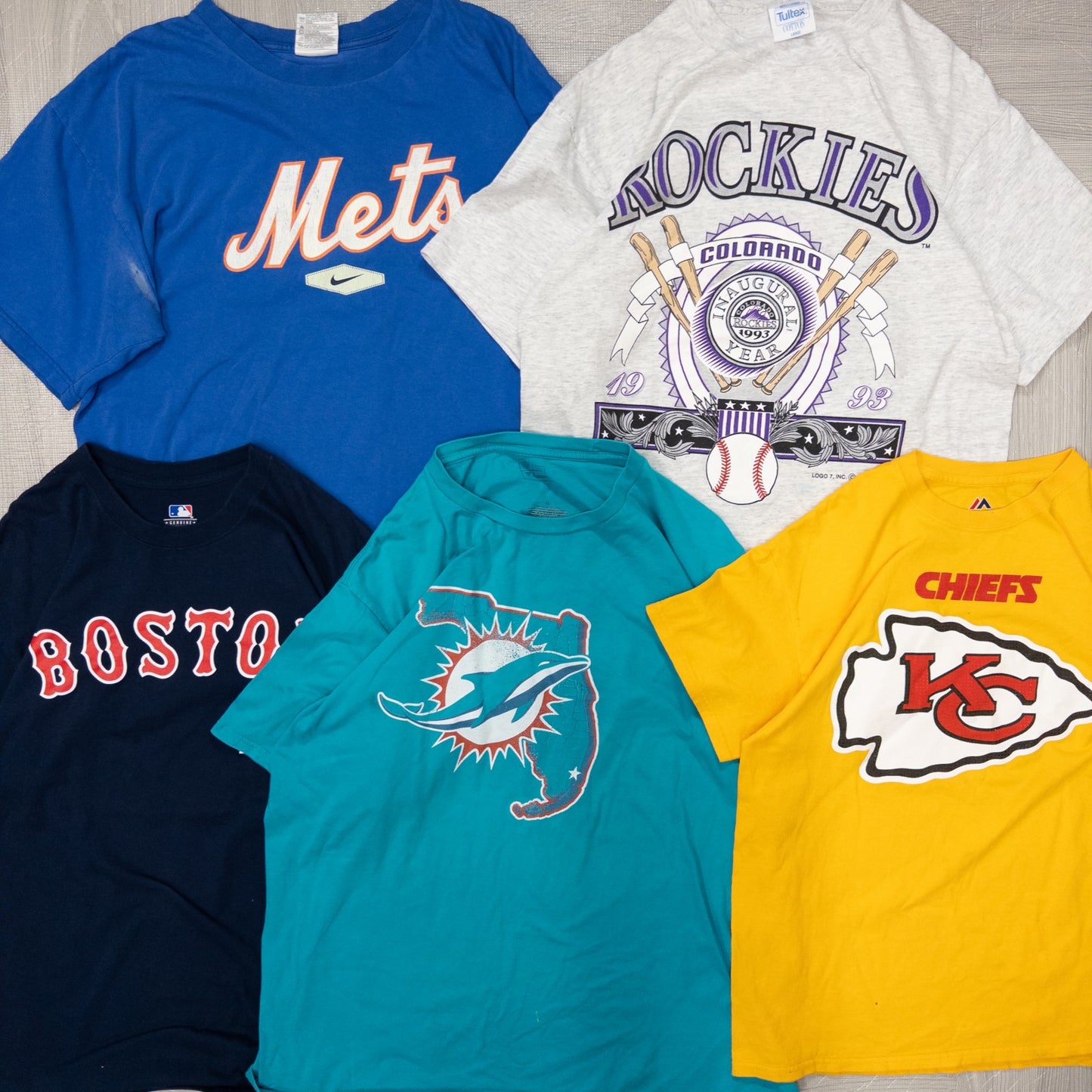 古着卸 現物まとめ売り 洗濯済み NFL MLB NHL オフィシャルチーム系 半袖Tシャツ 17枚セット(L-XXL) w702003