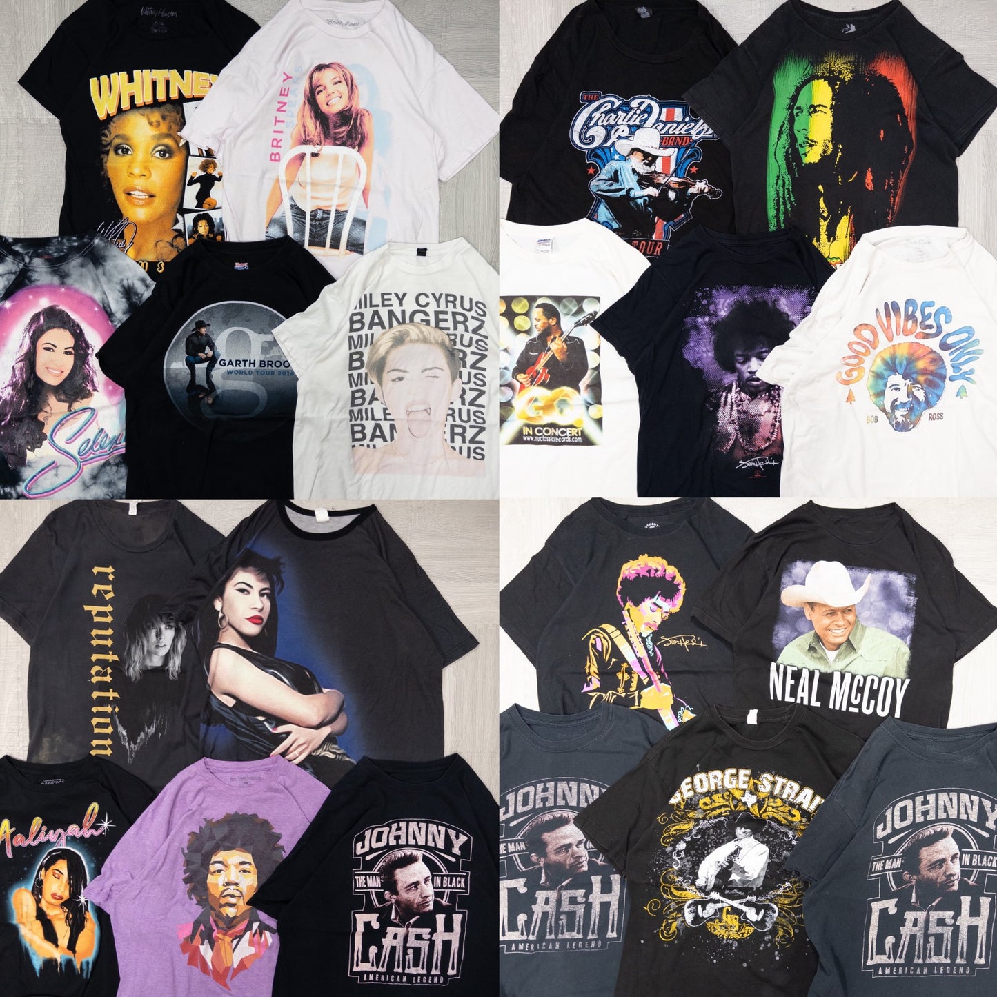 古着卸 現物まとめ売り 洗濯済み アーティスト ミュージック系 半袖Tシャツ 20枚セット(M-XXXL) w703001