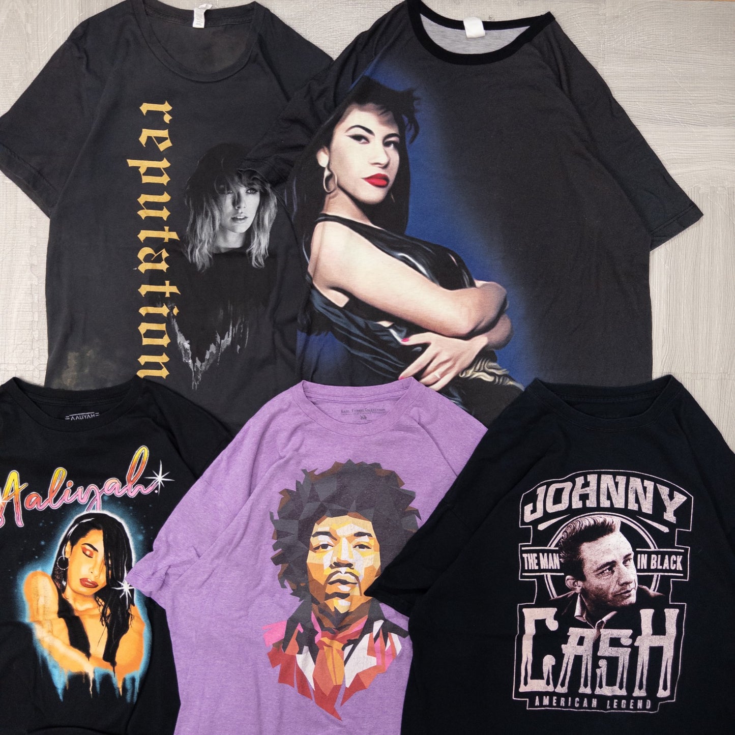 古着卸 現物まとめ売り 洗濯済み アーティスト ミュージック系 半袖Tシャツ 20枚セット(M-XXXL) w703001