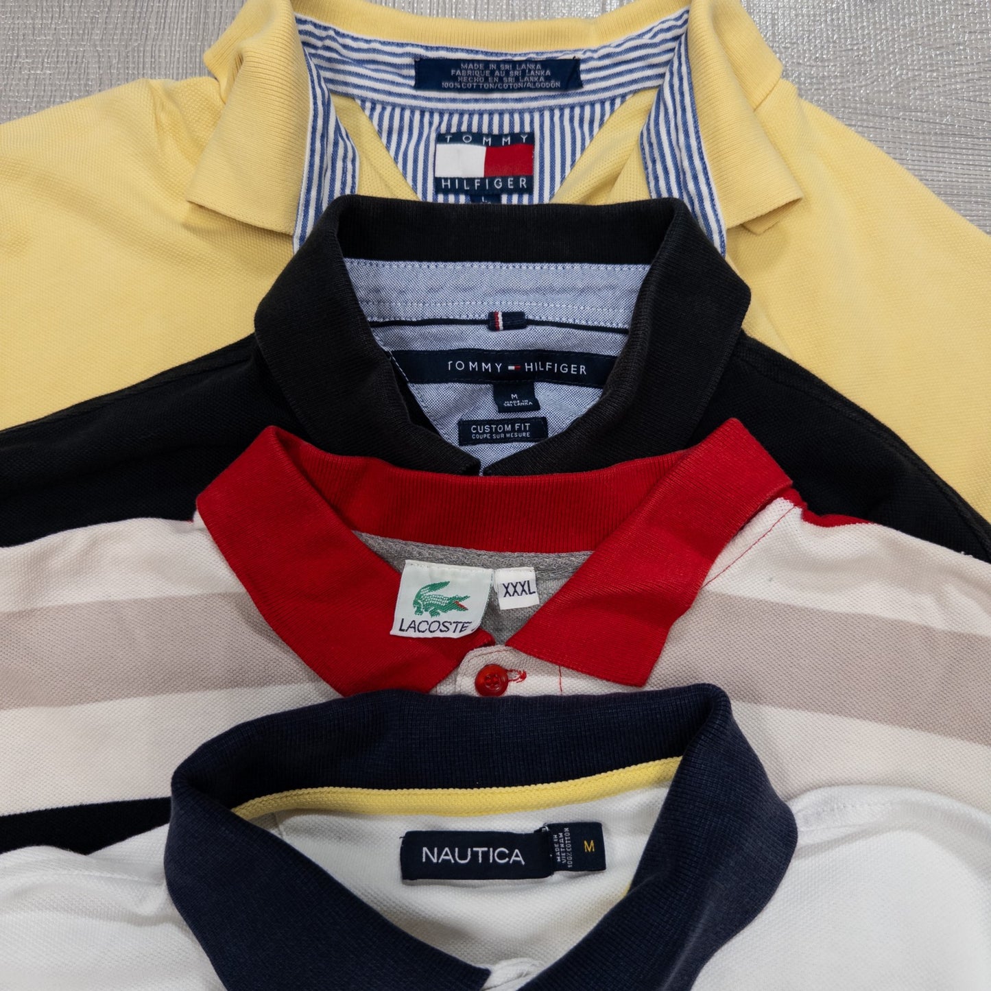 古着卸 現物まとめ売り 洗濯済み ブランドミックス 半袖ポロシャツ 16枚セット(S-XXXL) w703005